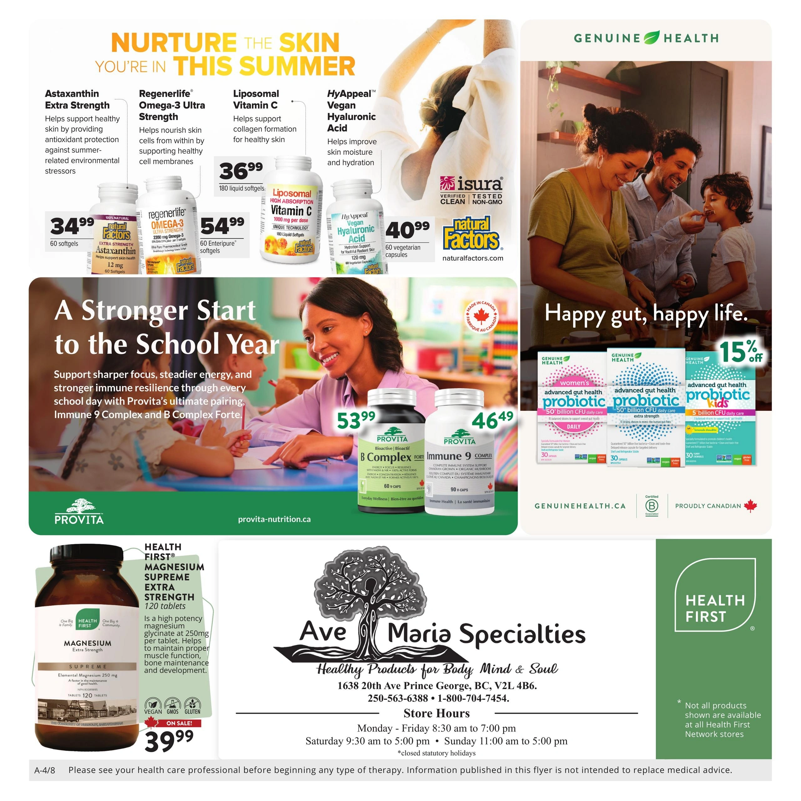 Ave Maria Specialities flyer page 4