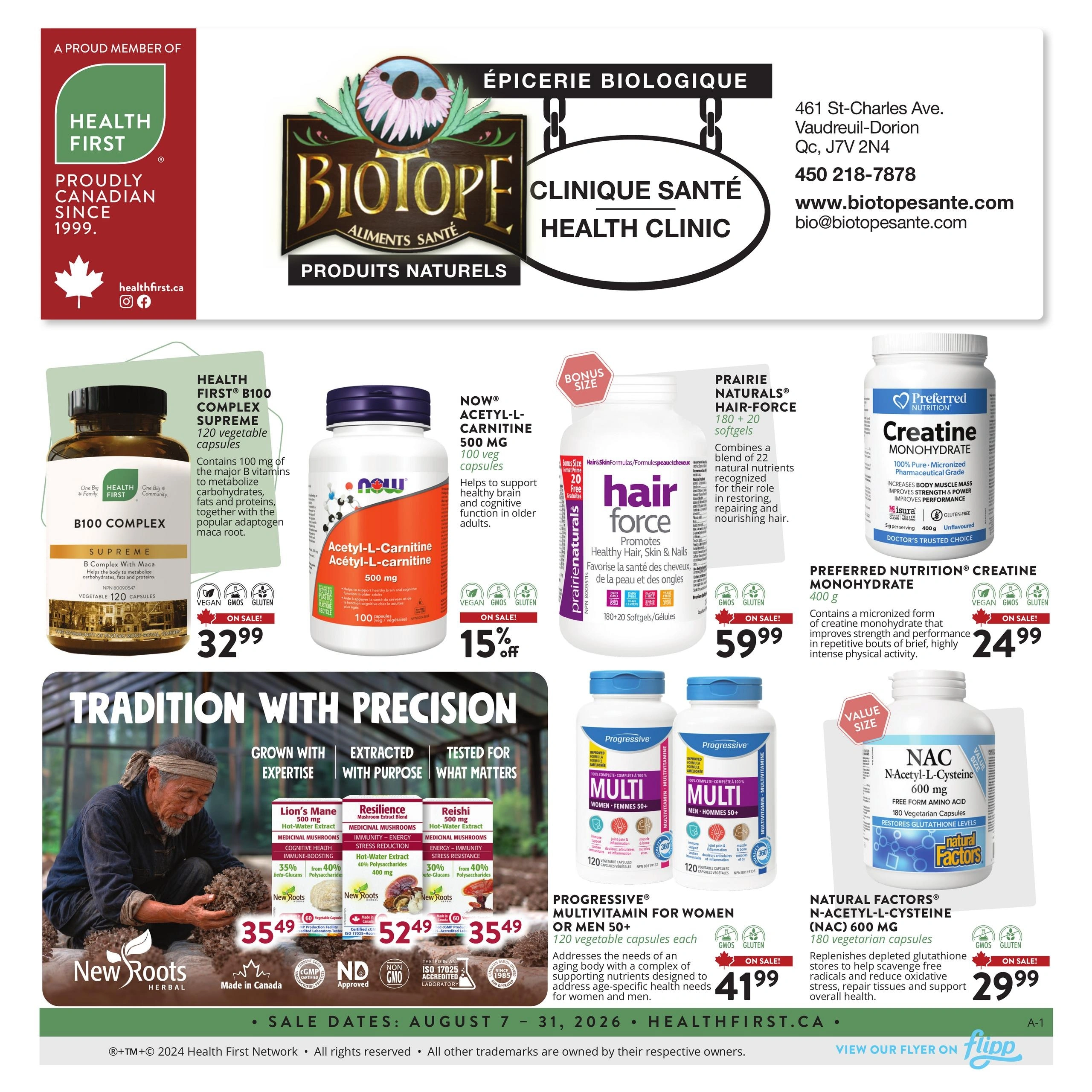 Biotope Aliments Santé flyer page 1