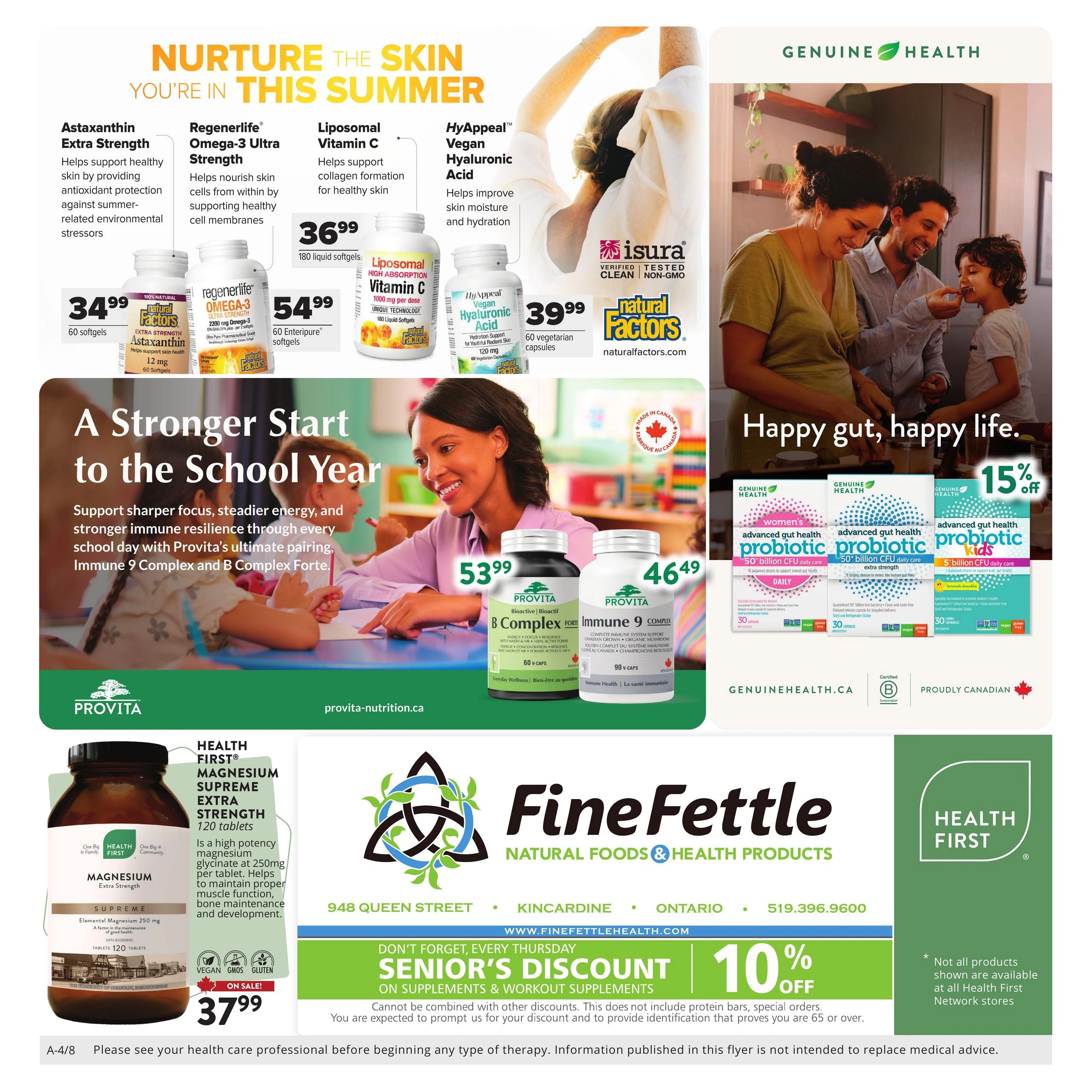Fine Fettle Natural Foods flyer page 4