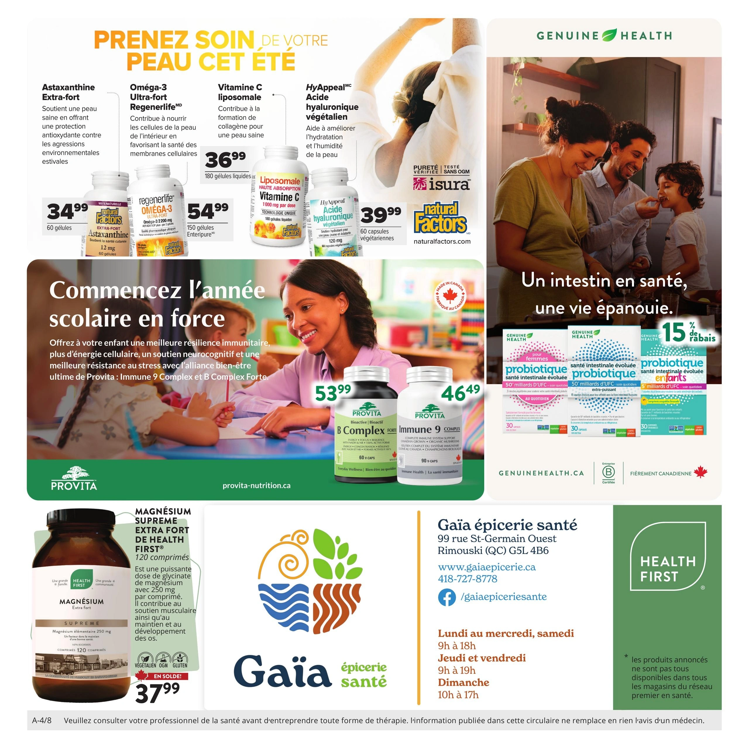 Gaïa Épicerie Santé flyer page 4