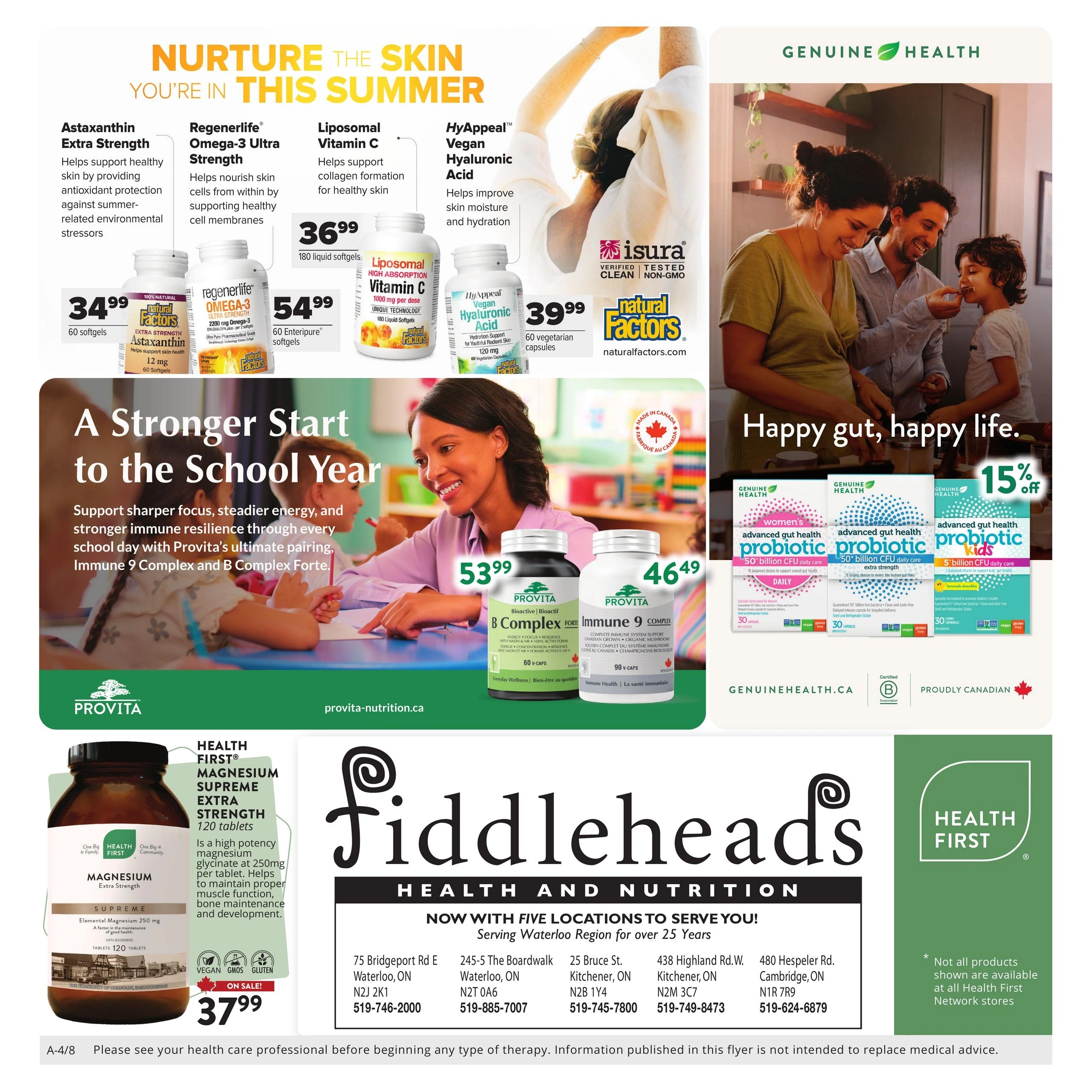 Fiddleheads Health & Nutrition flyer page 4