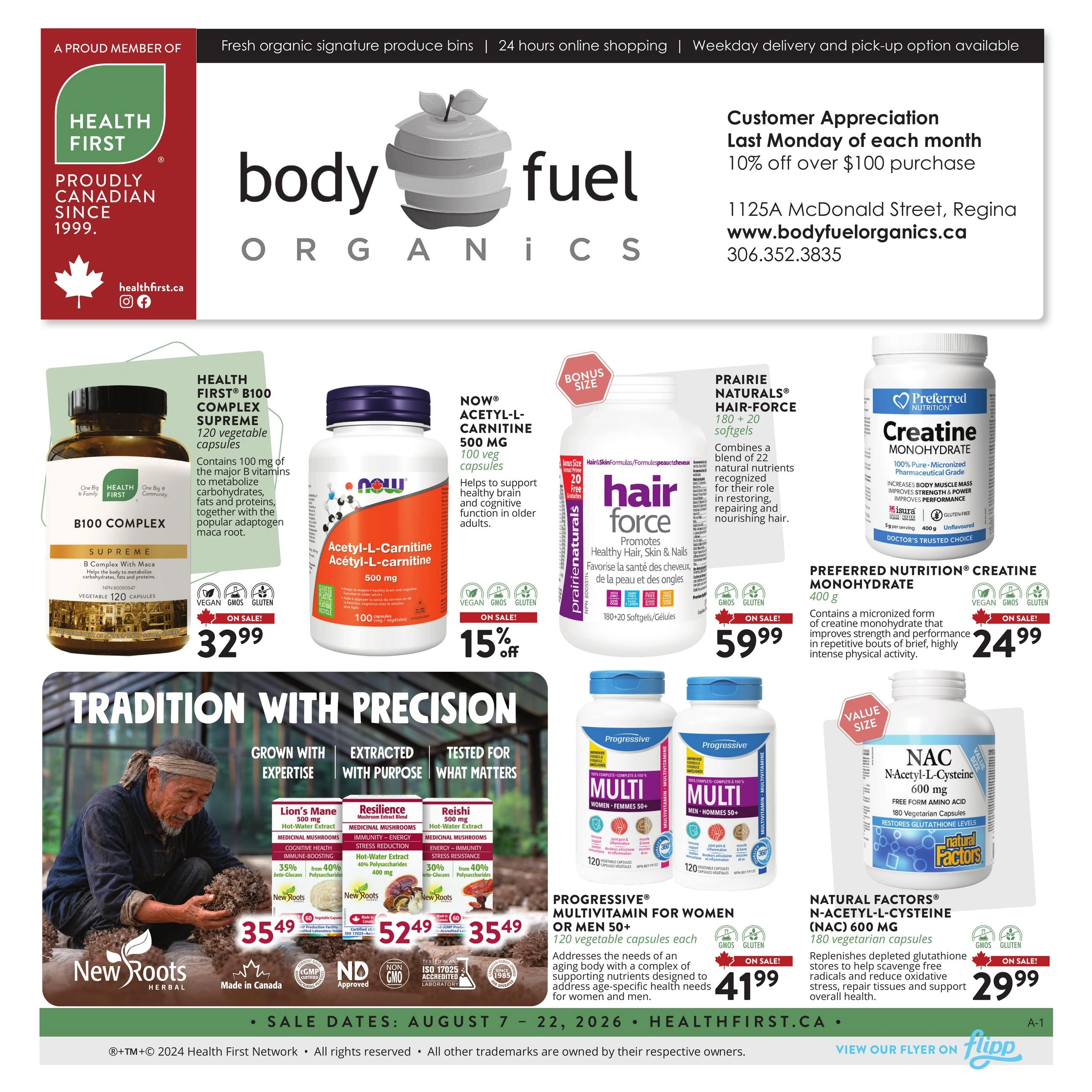 Body Fuel Organics flyer page 1