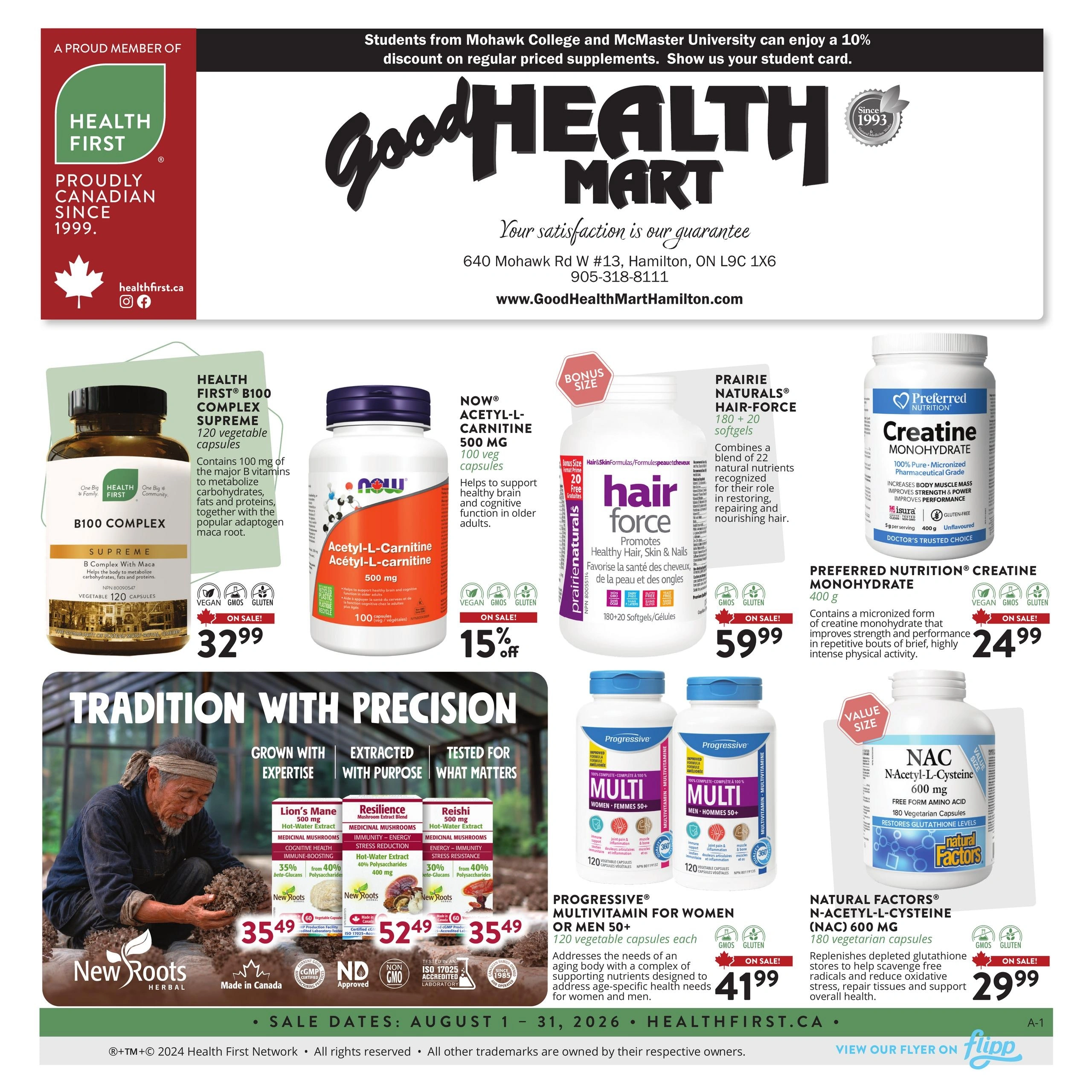 Good Health Mart Hamilton flyer page 1