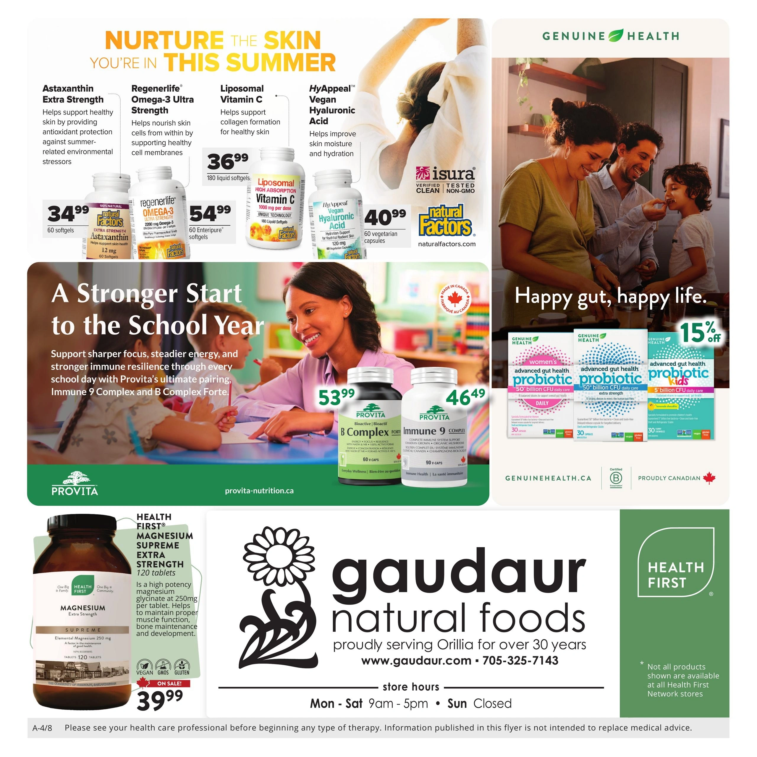 Gaudaur Natural Foods flyer page 4