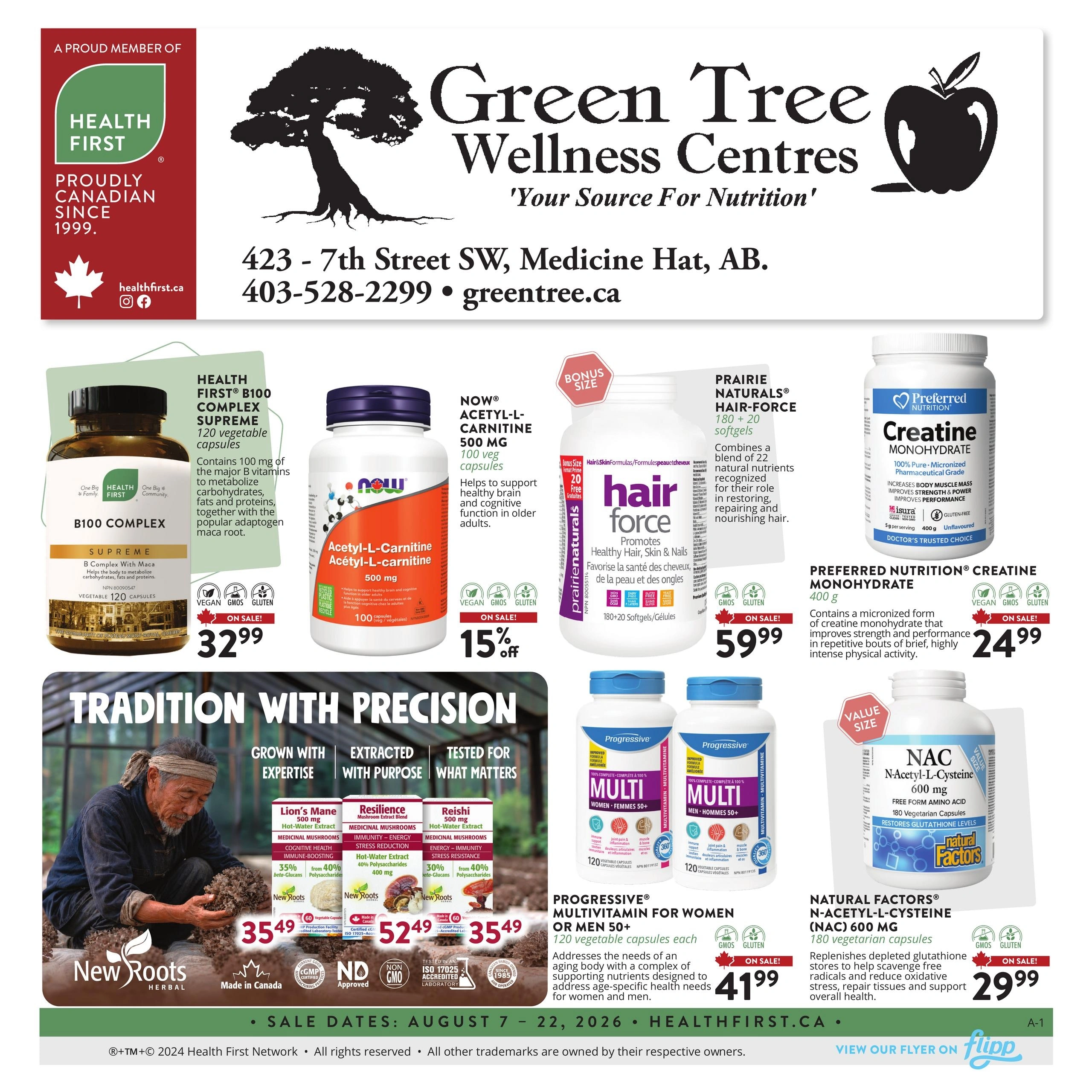 Green Tree Wellness Centre flyer page 1