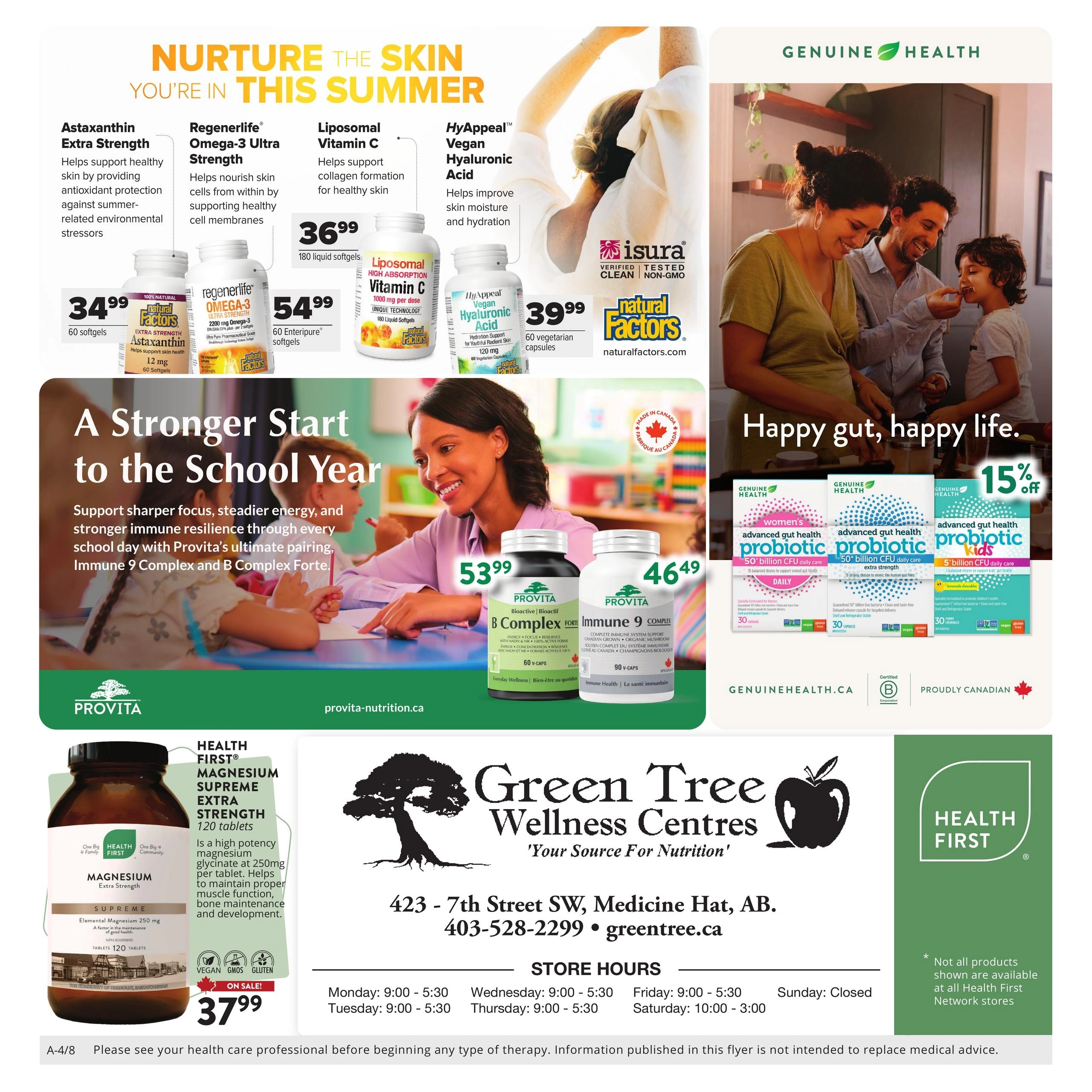 Green Tree Wellness Centre flyer page 4