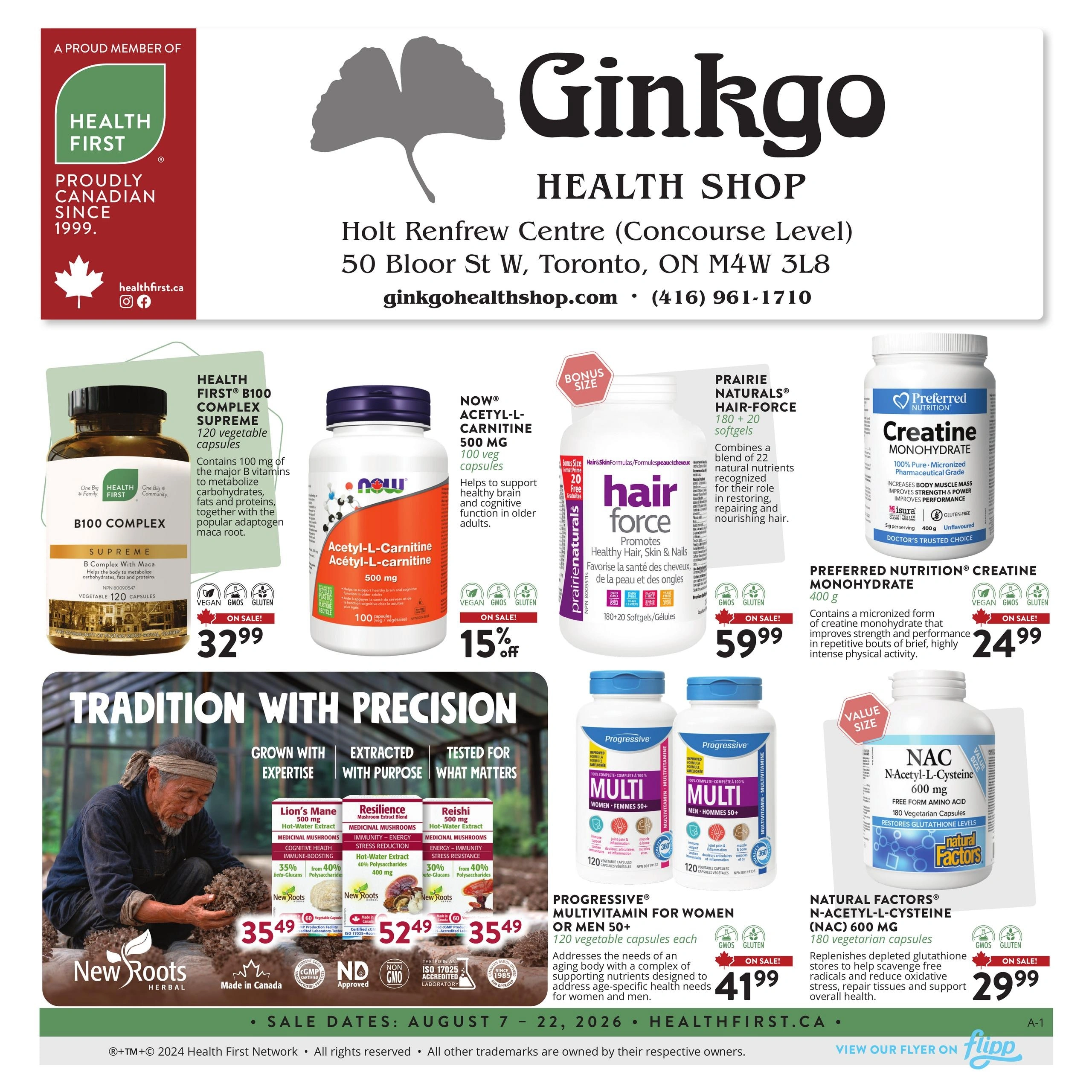 Ginkgo Health Shop flyer page 1