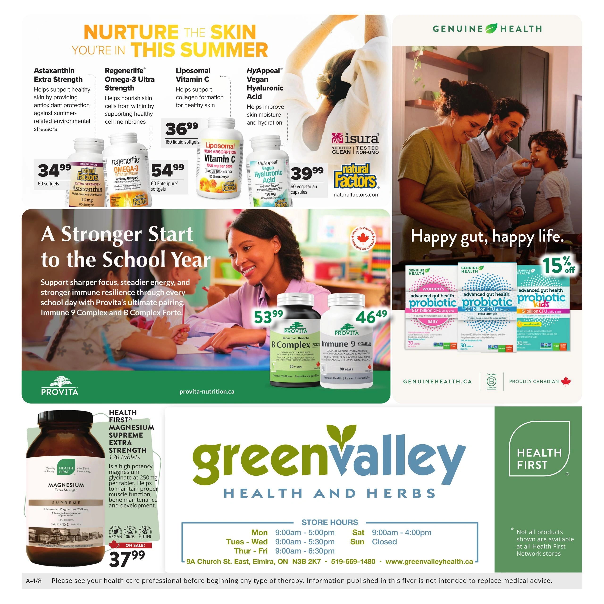 Green Valley Health and Herbs flyer page 4