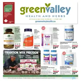 Green Valley Health and Herbs flyer