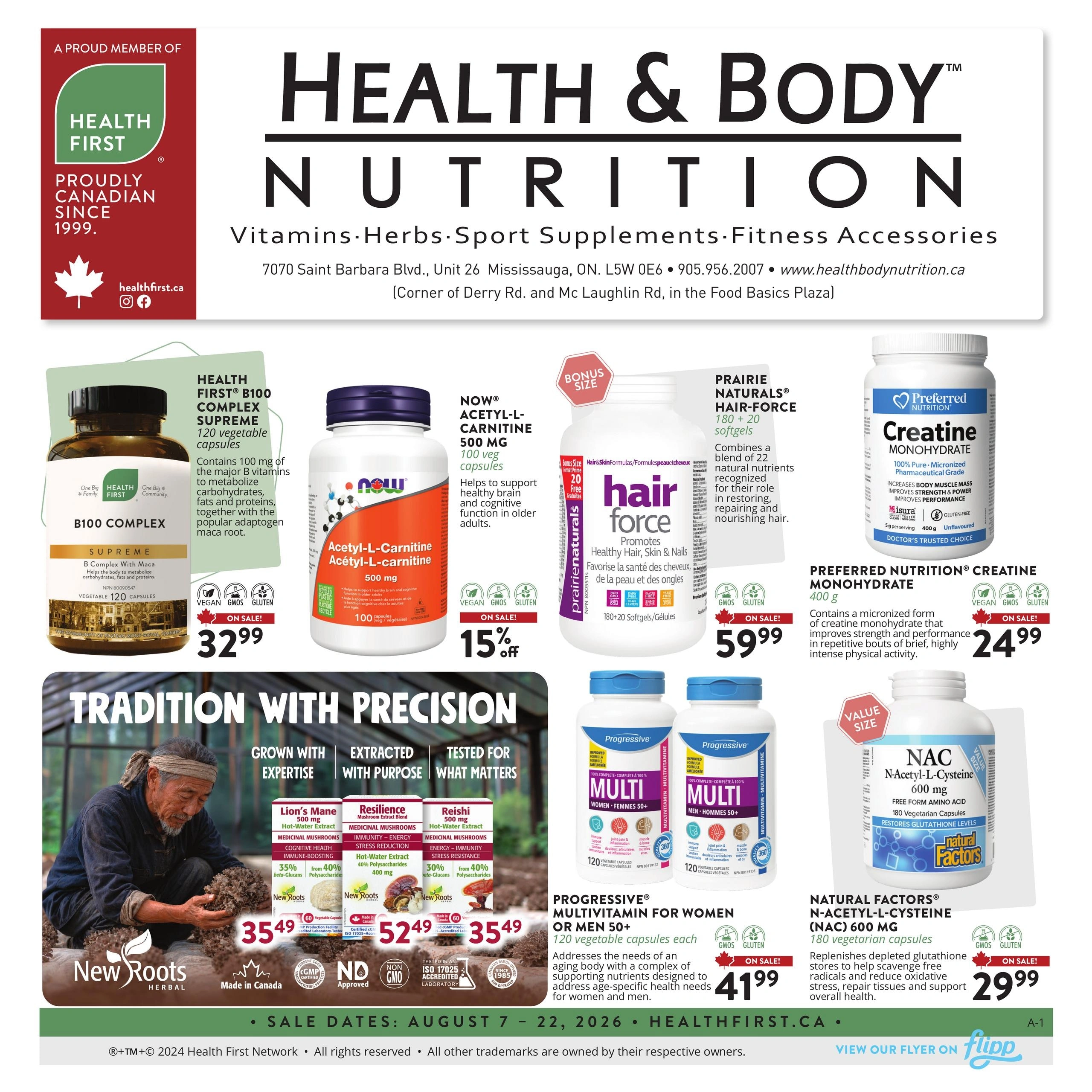 Health & Body Nutrition flyer page 1