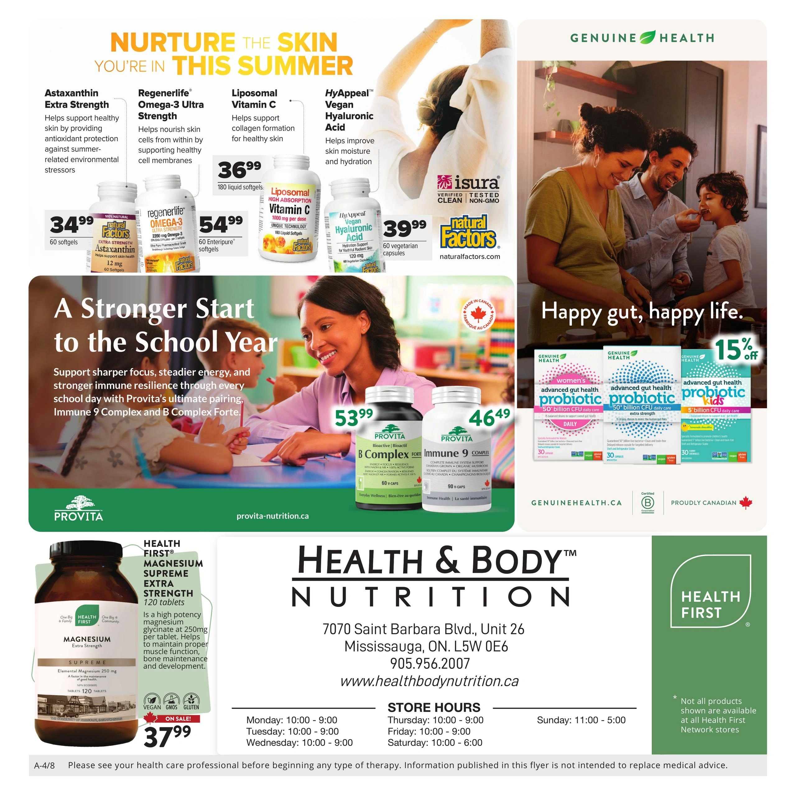Health & Body Nutrition flyer page 4
