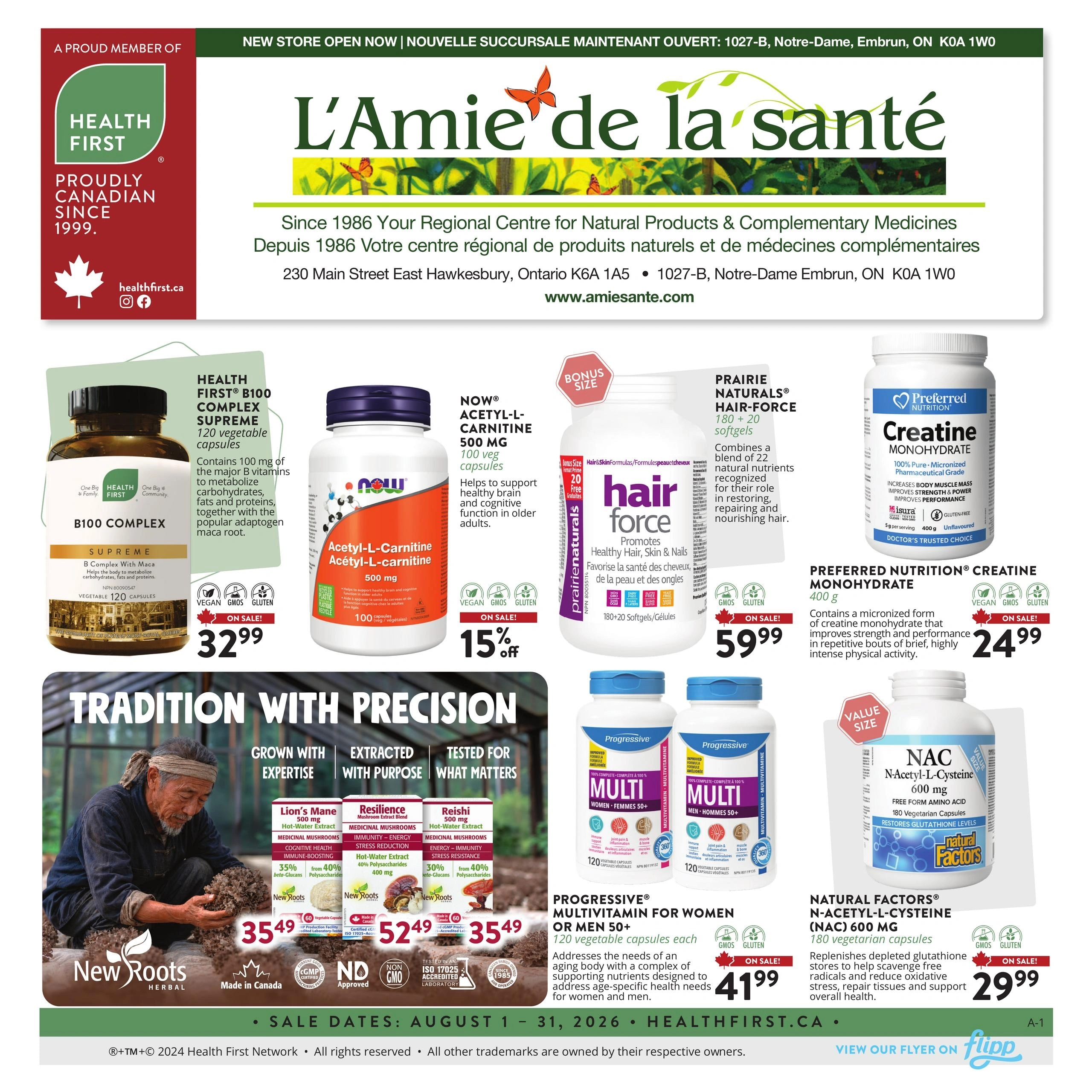 L'Amie de la santé flyer page 1