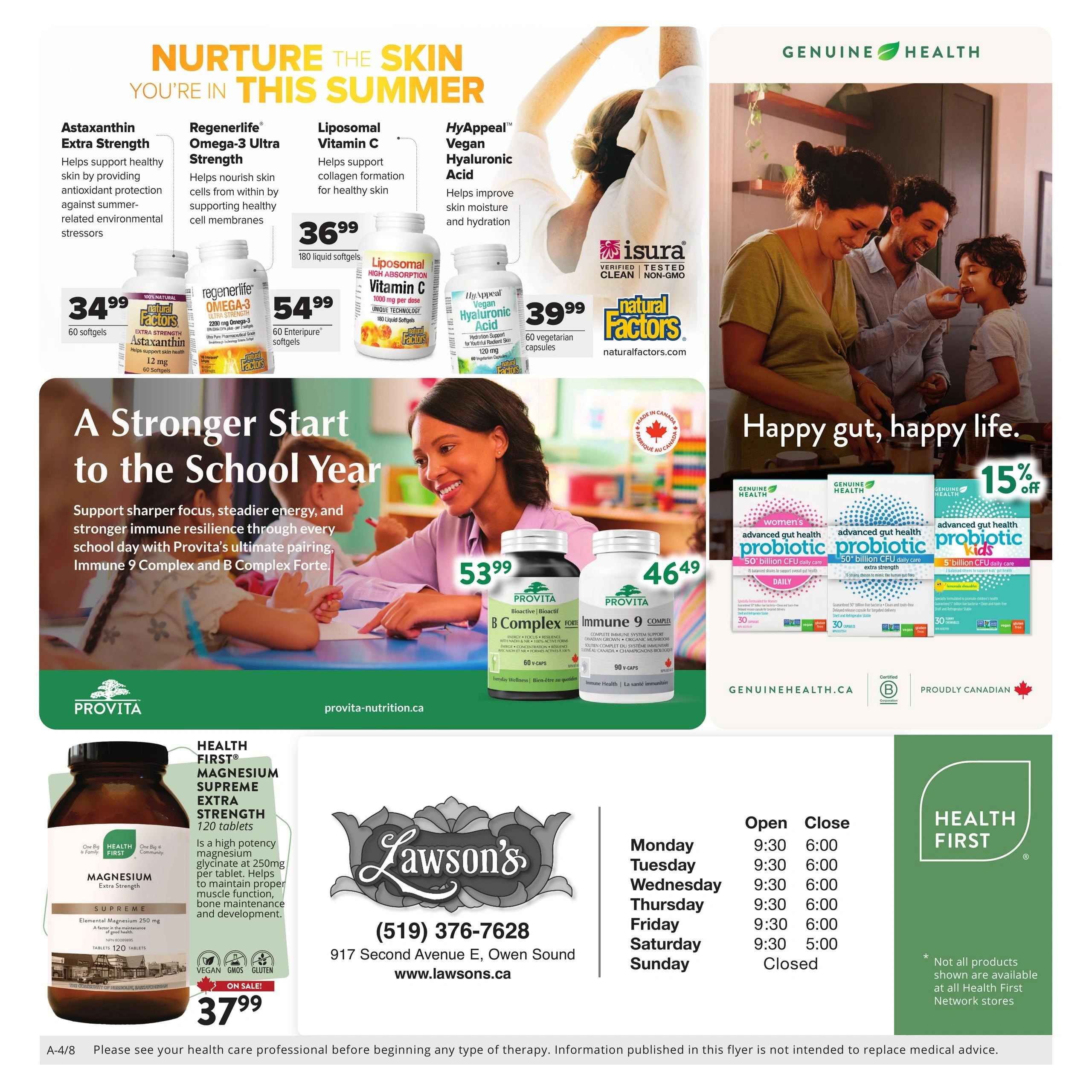 Lawson's Health Foods flyer page 4