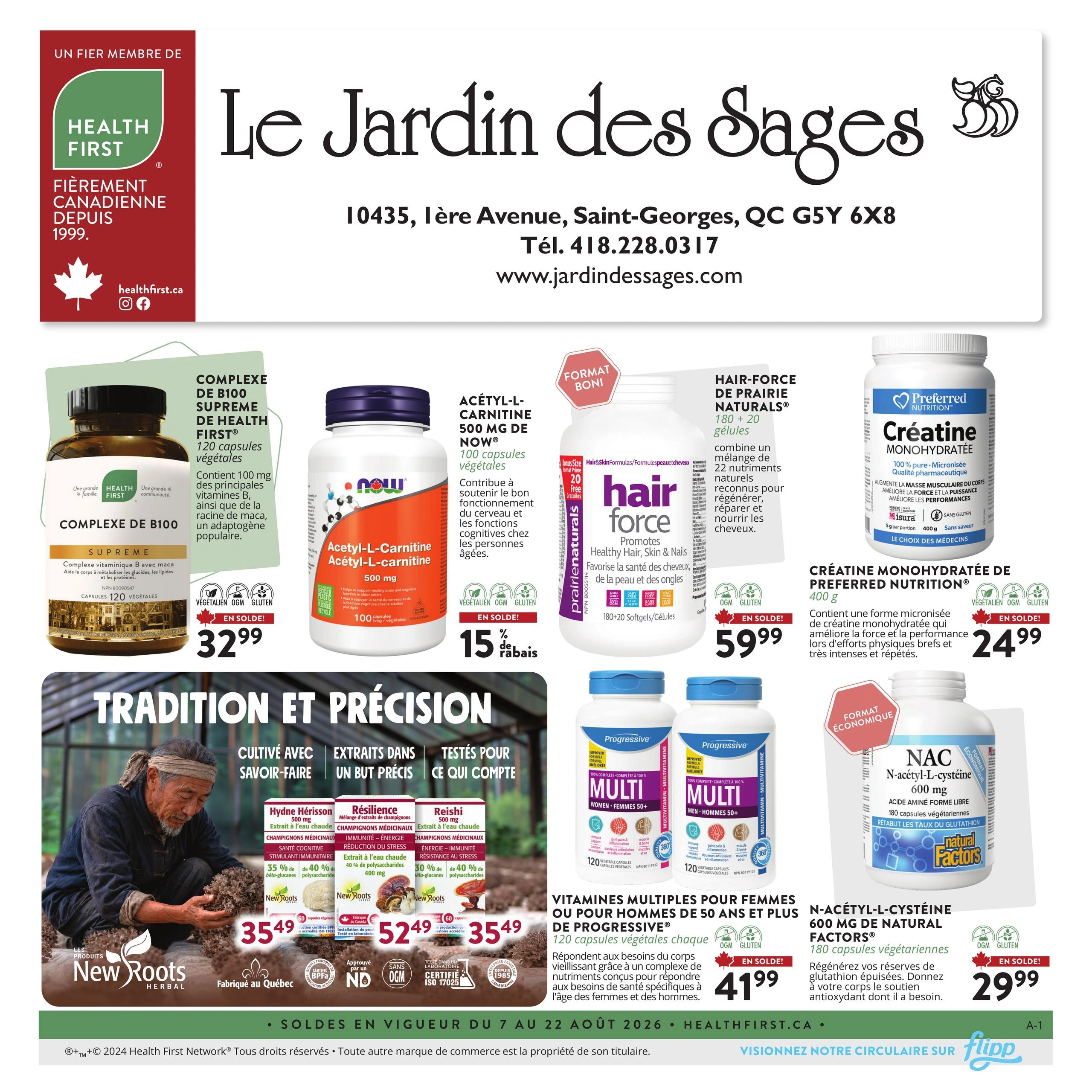 Le Jardin des Sages flyer page 1