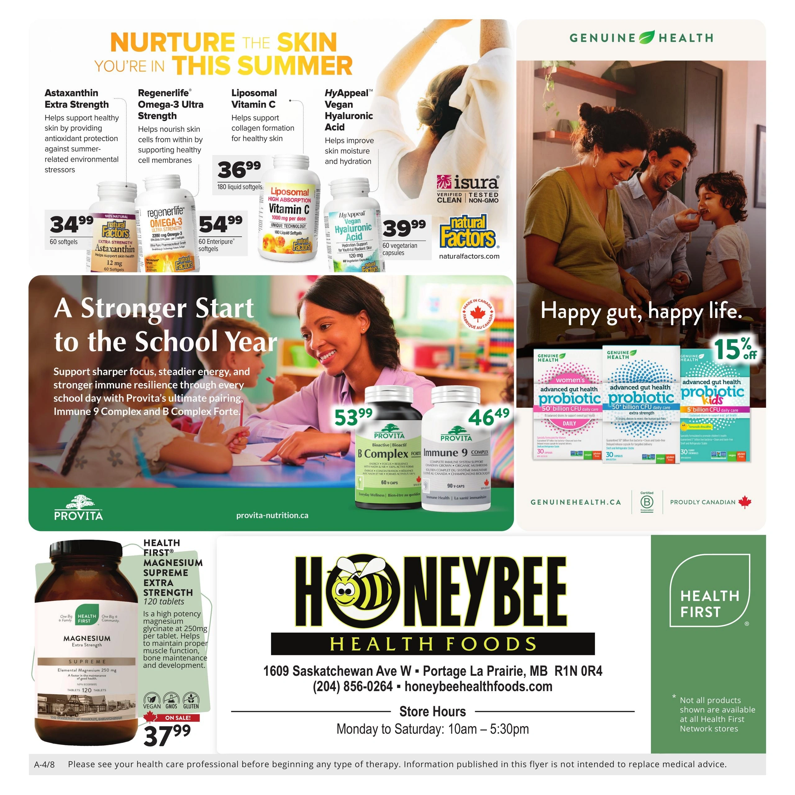 Honeybee Health Foods flyer page 4