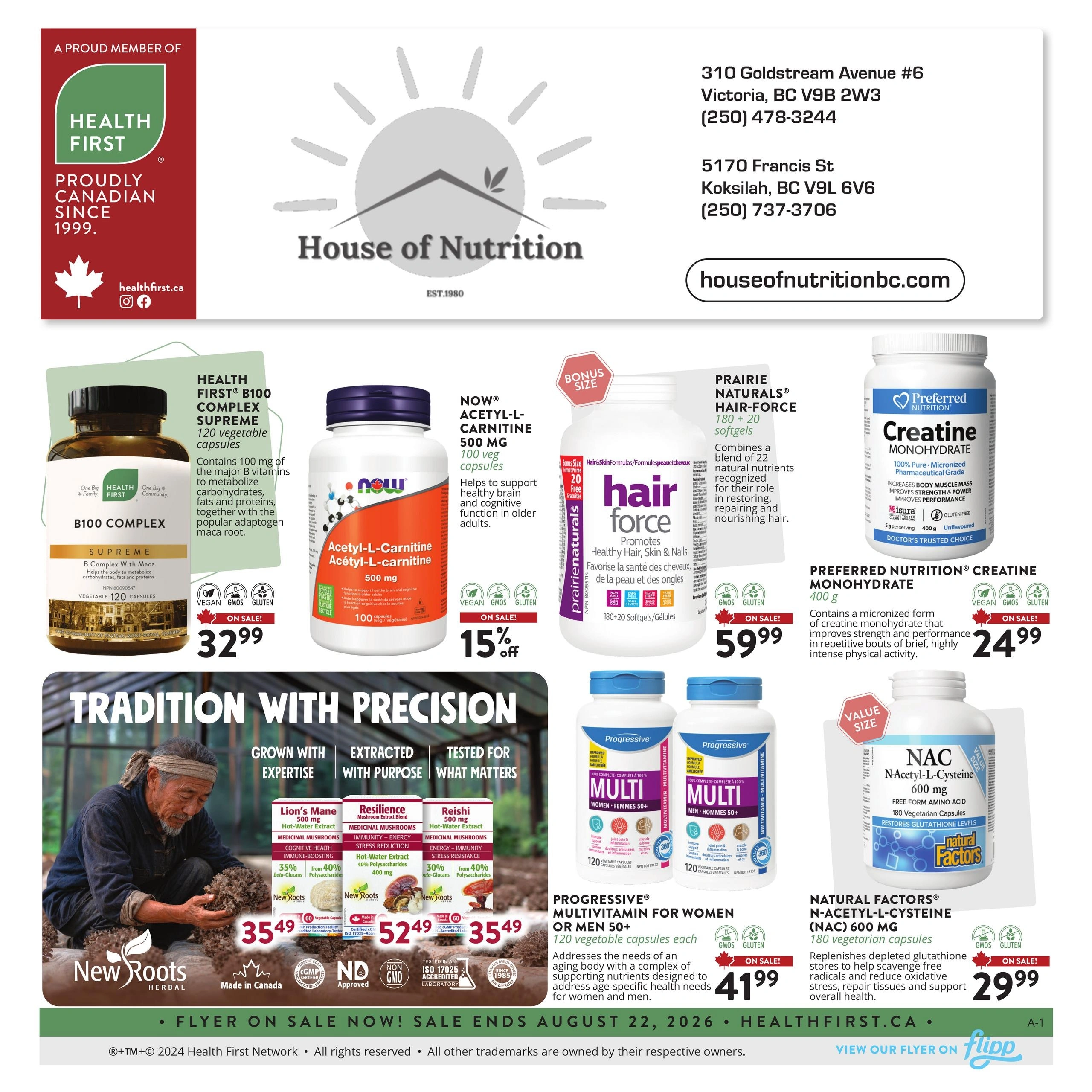 House of Nutrition flyer page 1