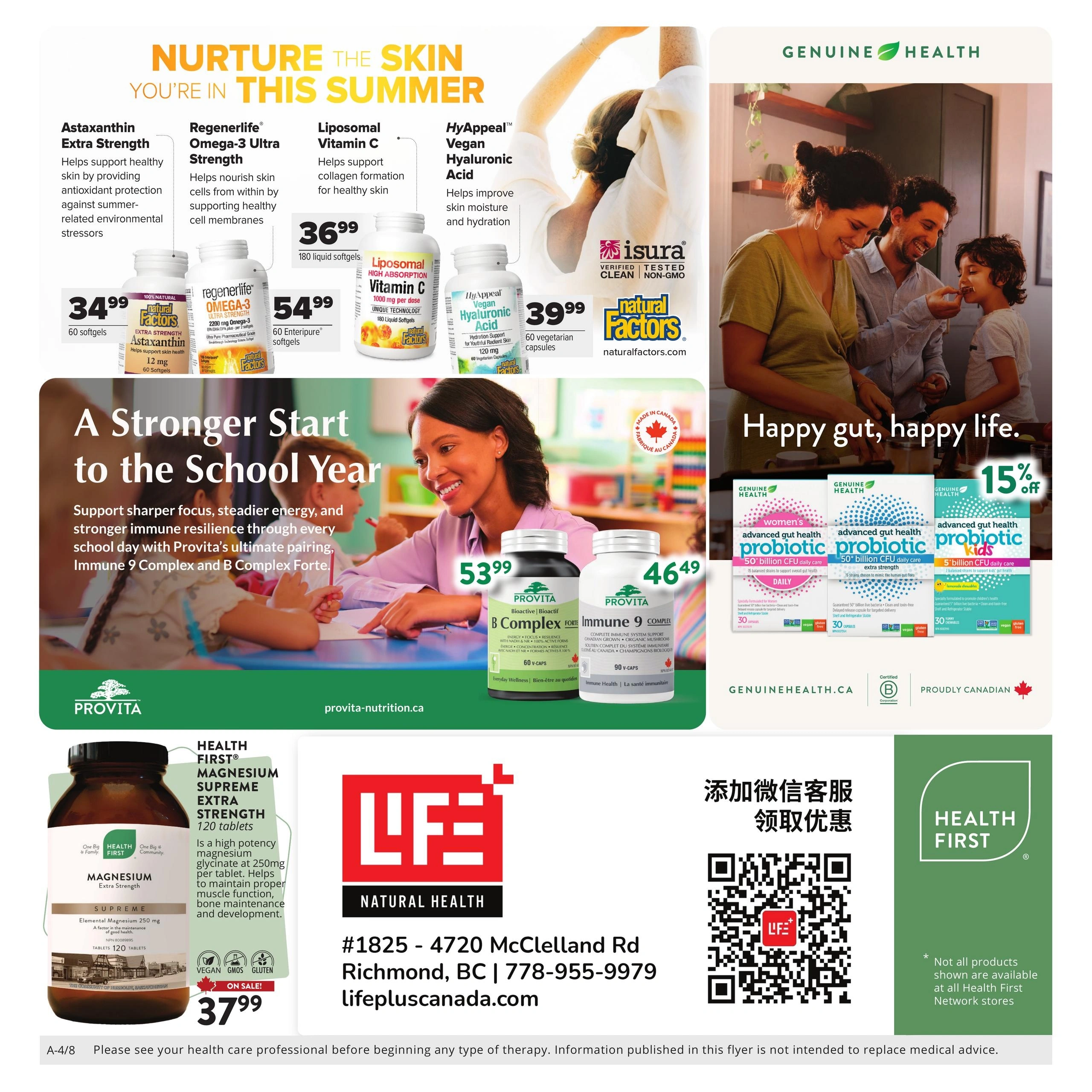 Lifeplus Natural Health flyer page 4