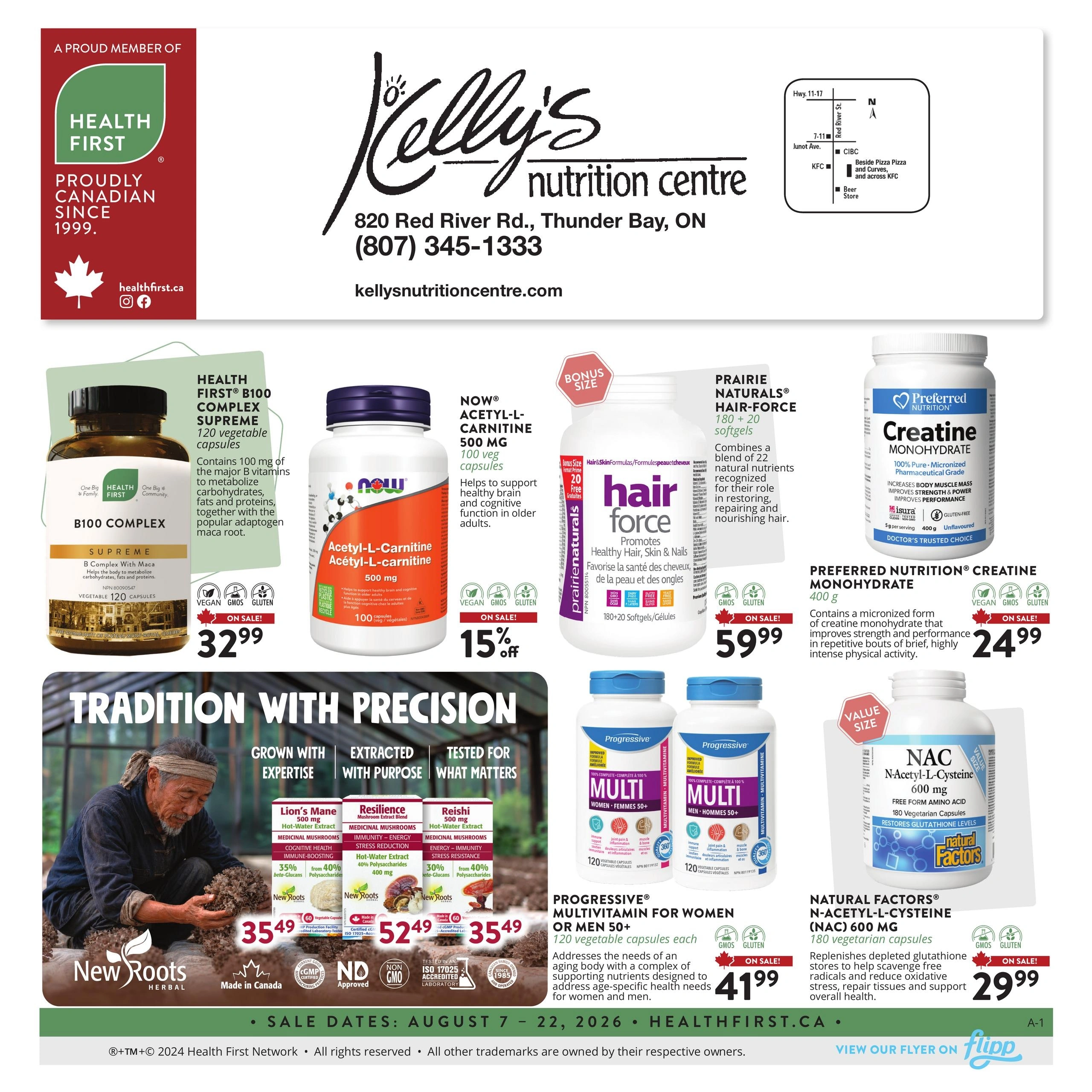 Kelly's Nutrition Centre flyer page 1