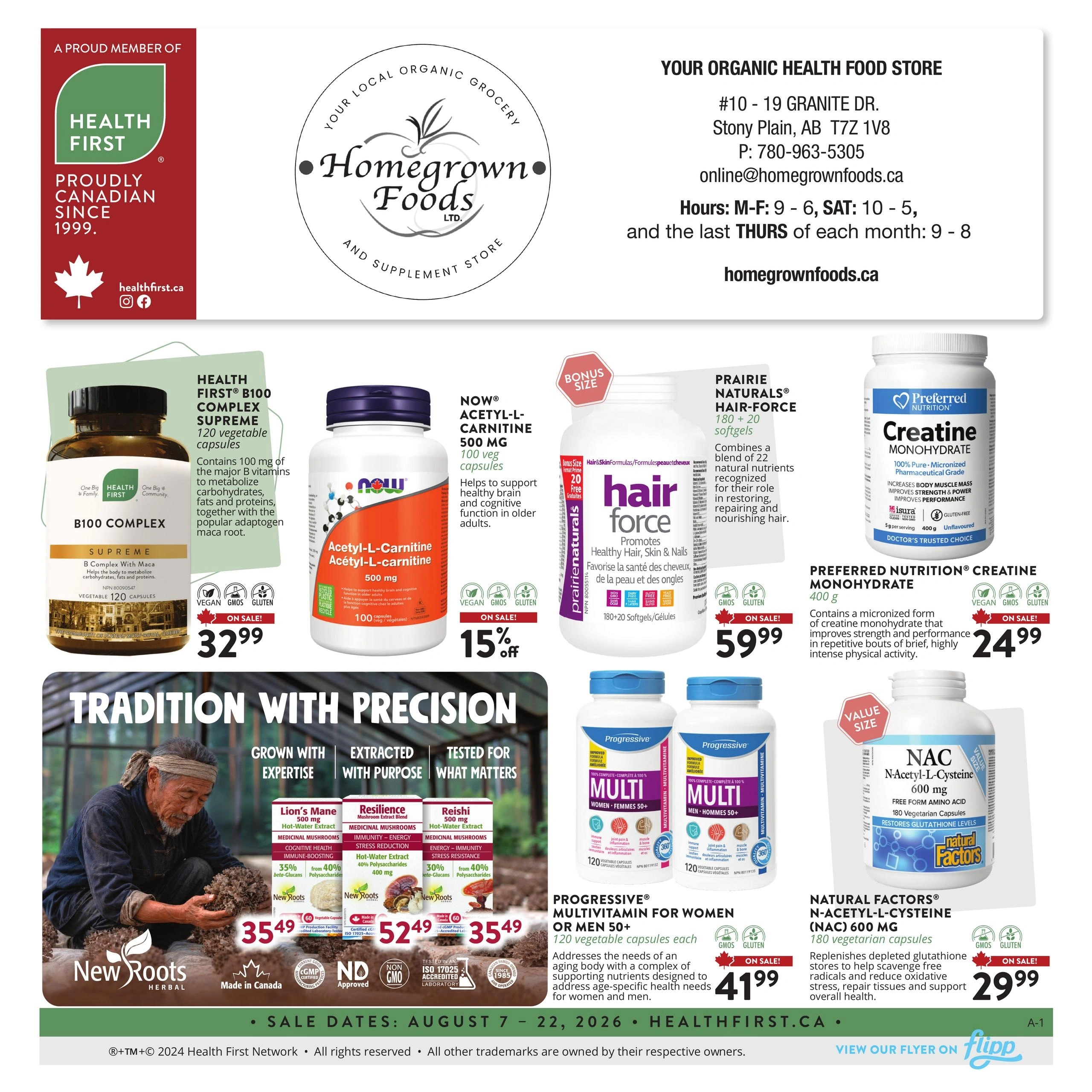 Homegrown Foods flyer page 1