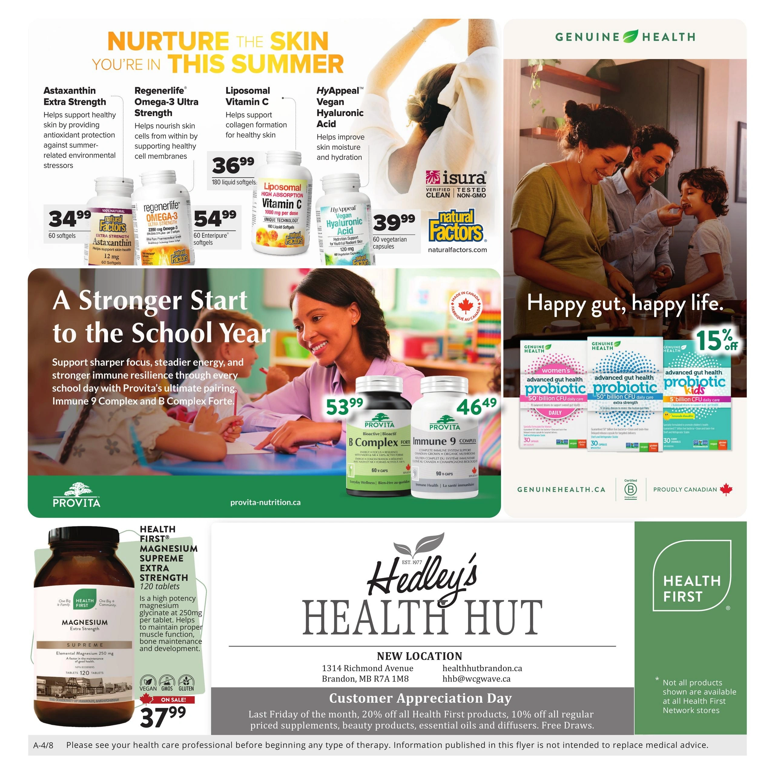 Hedley's Health Hut flyer page 4