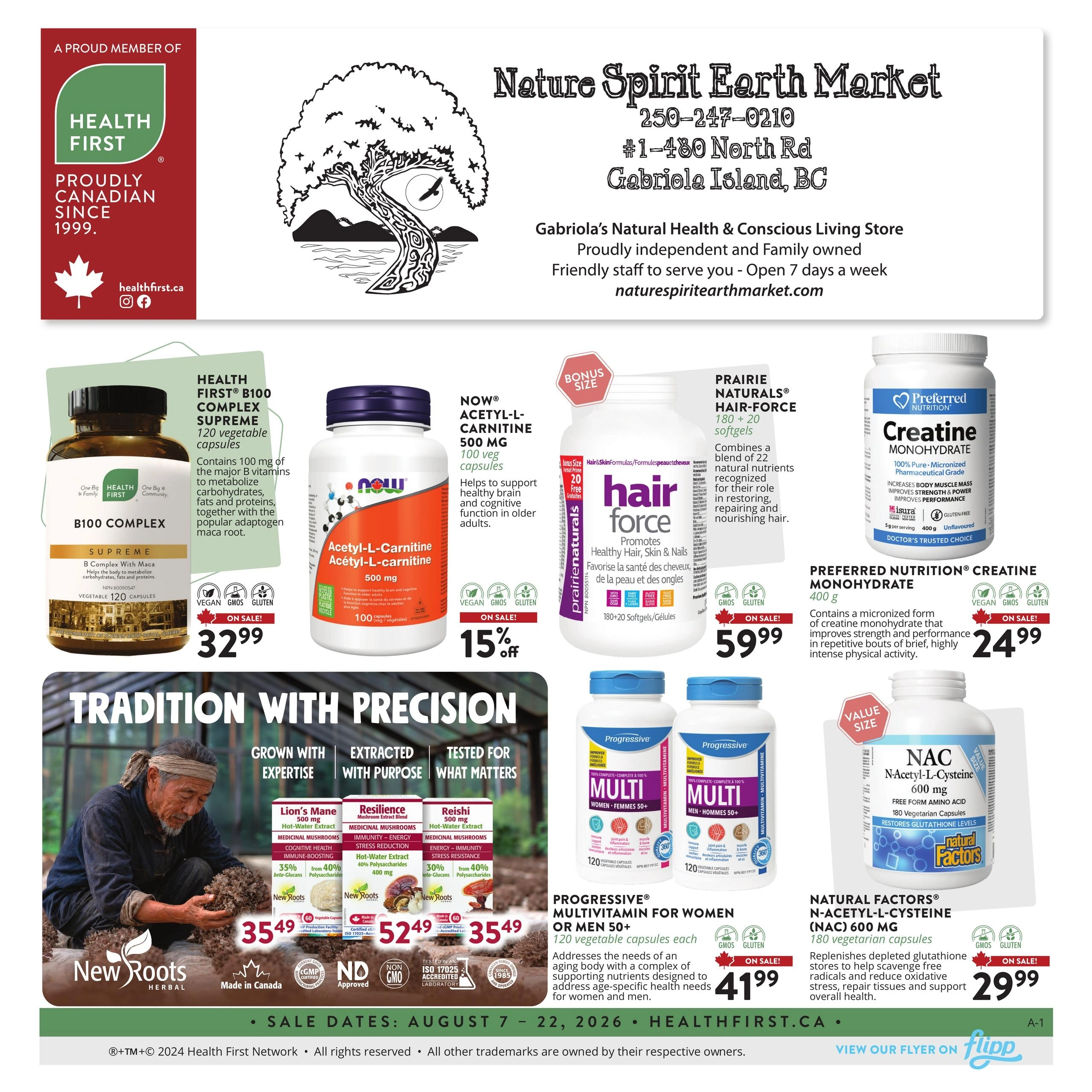 Nature Spirit Earth Market flyer page 1