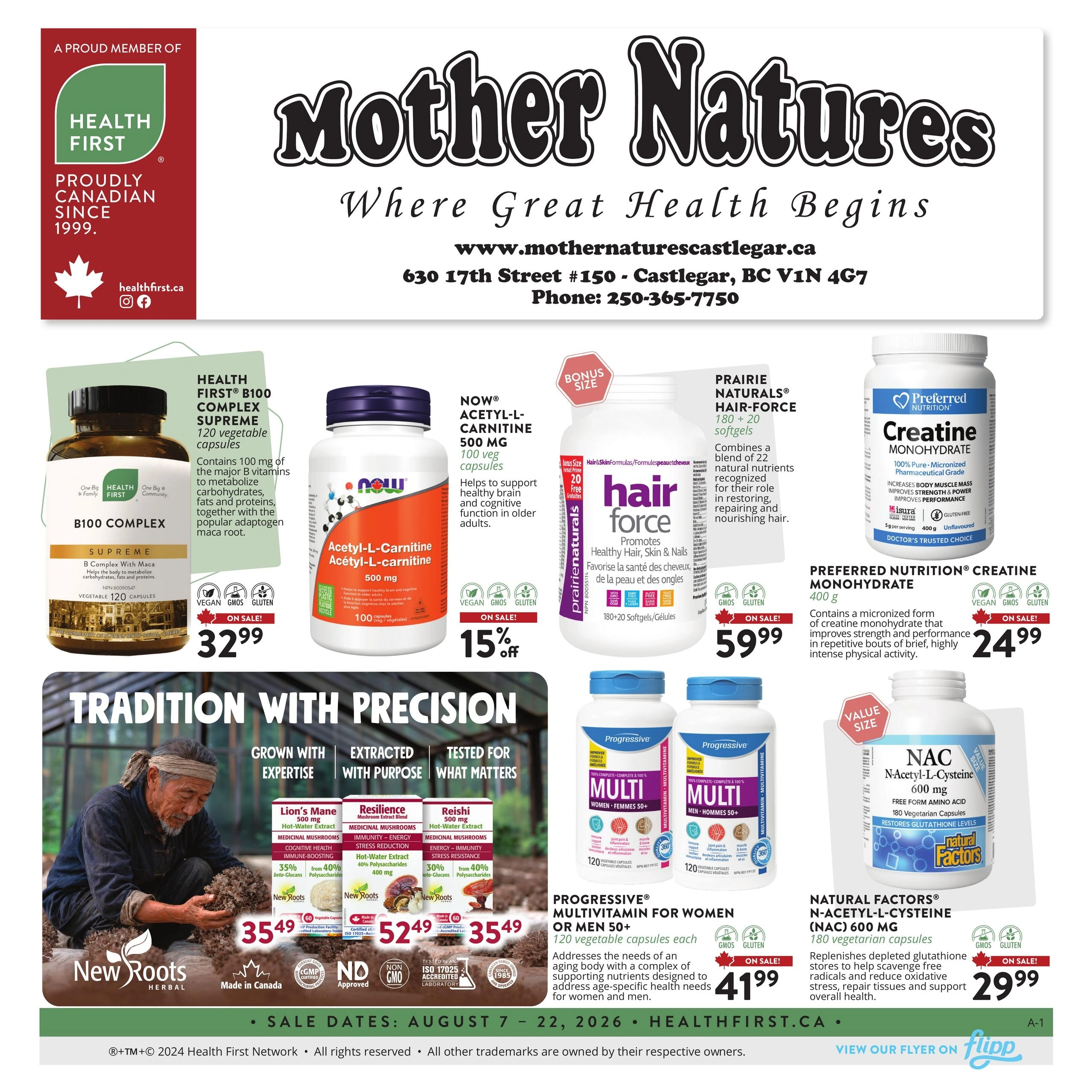 Mother Natures flyer page 1