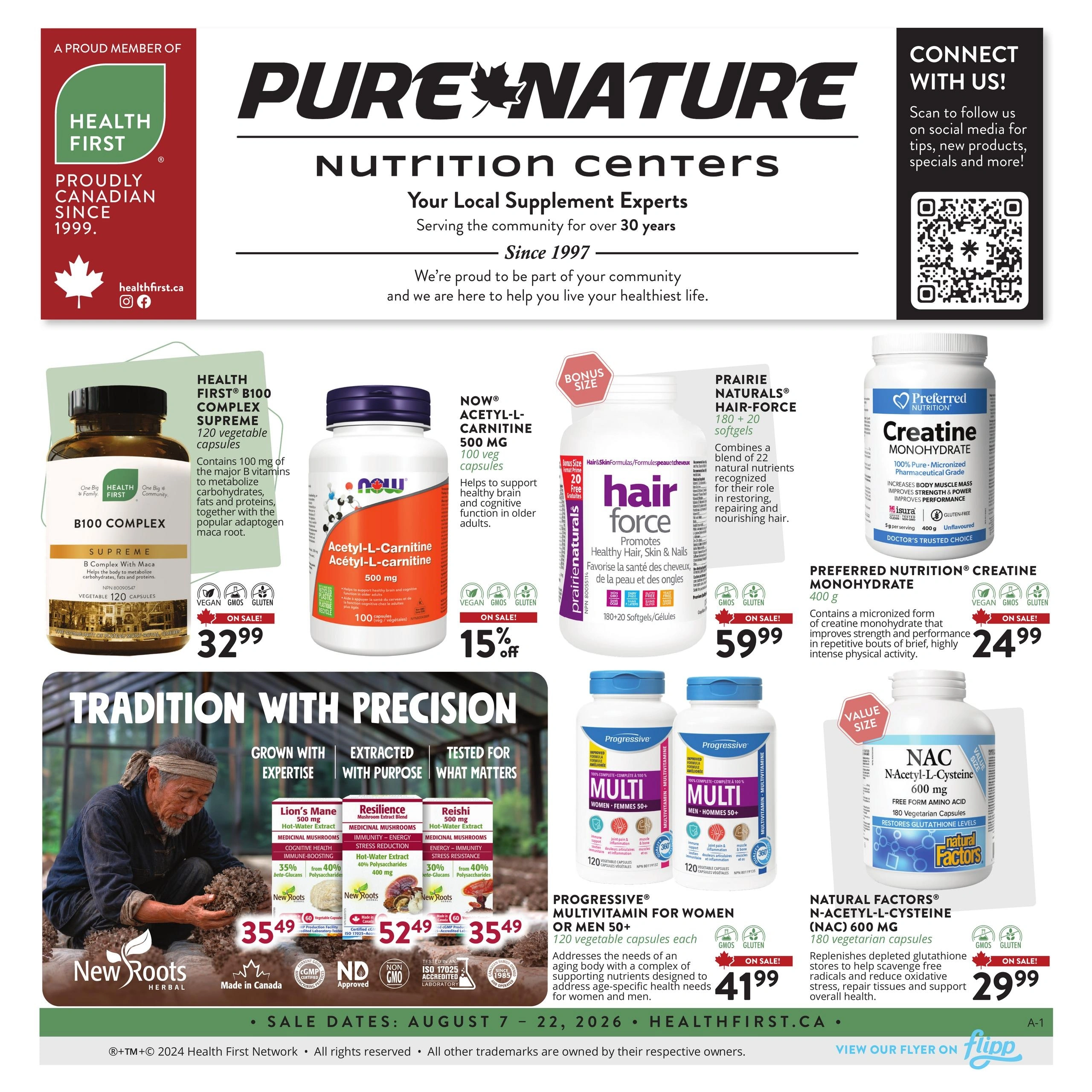 Pure Nature Nutrition flyer page 1
