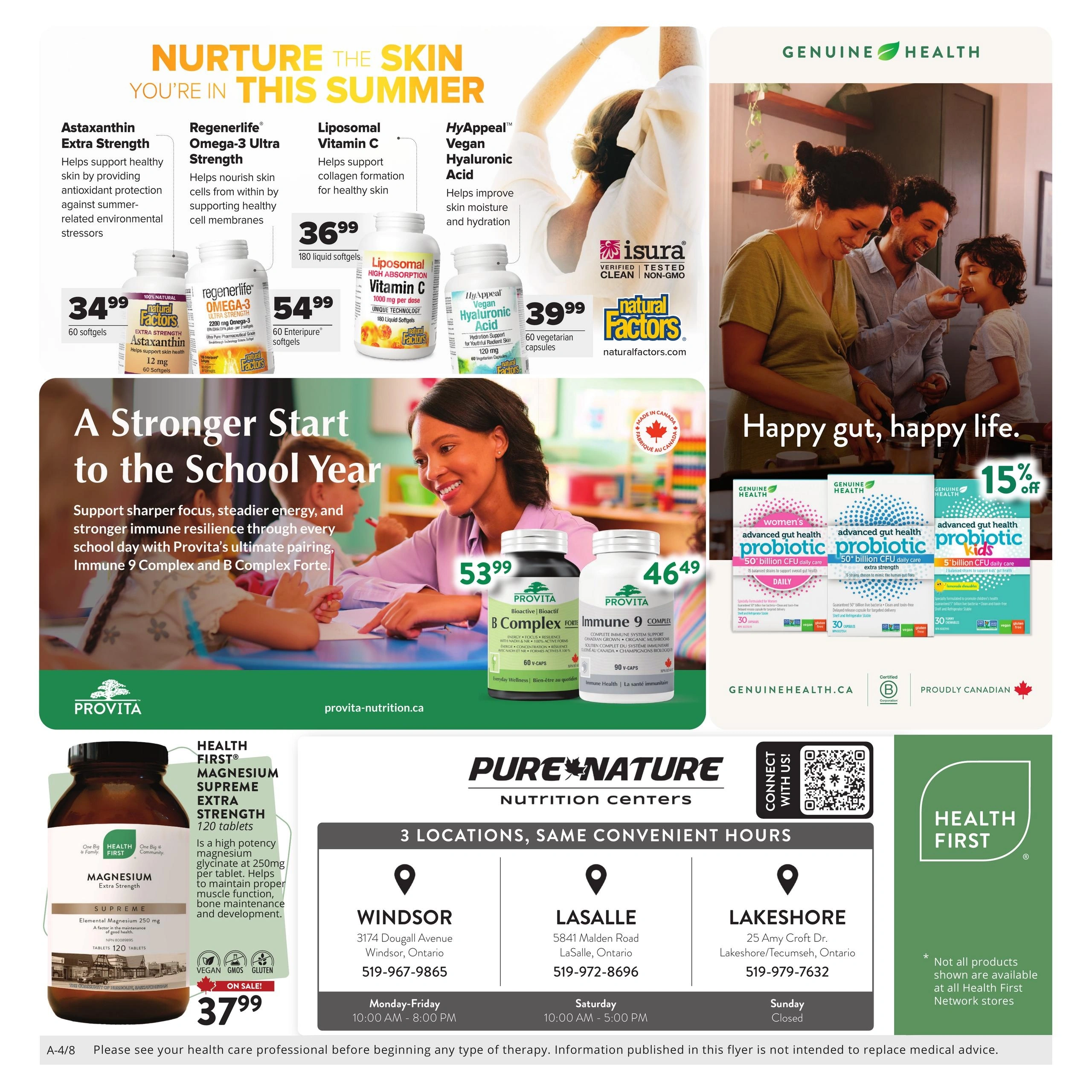 Pure Nature Nutrition flyer page 4