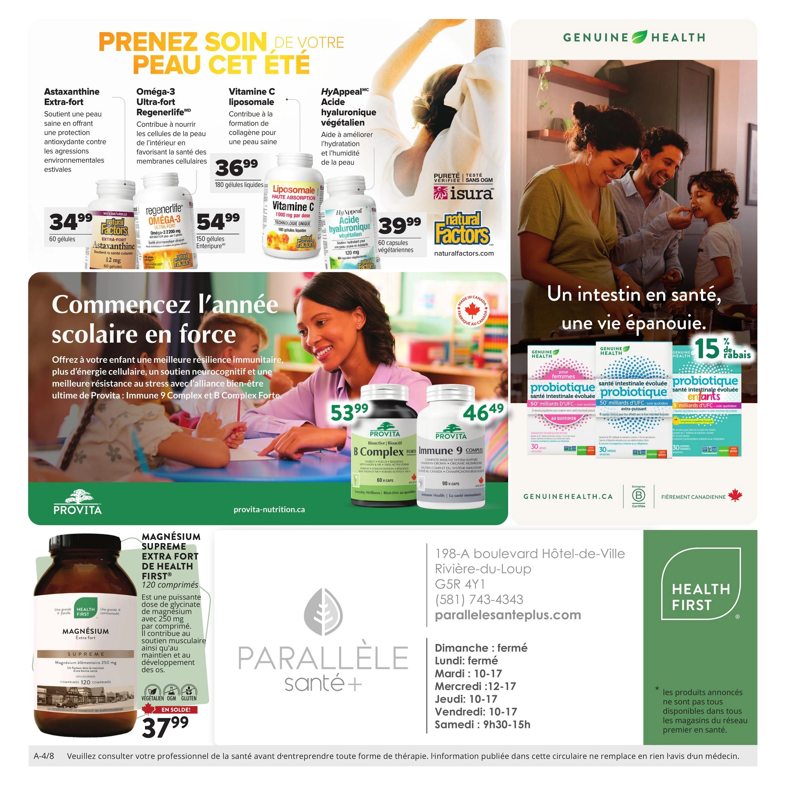 Parallèle Santé Plus flyer page 4