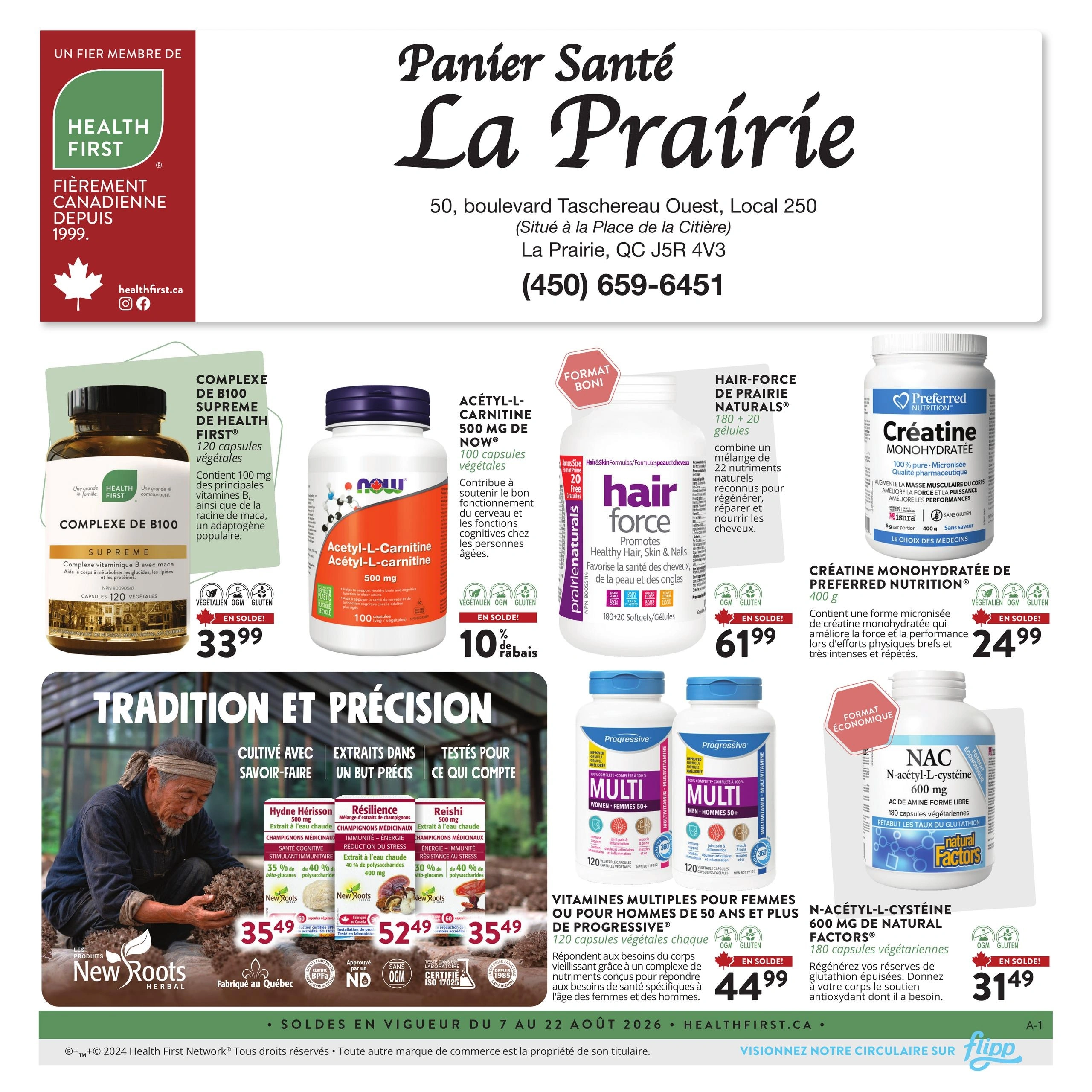 Panier Santé La Prairie flyer page 1