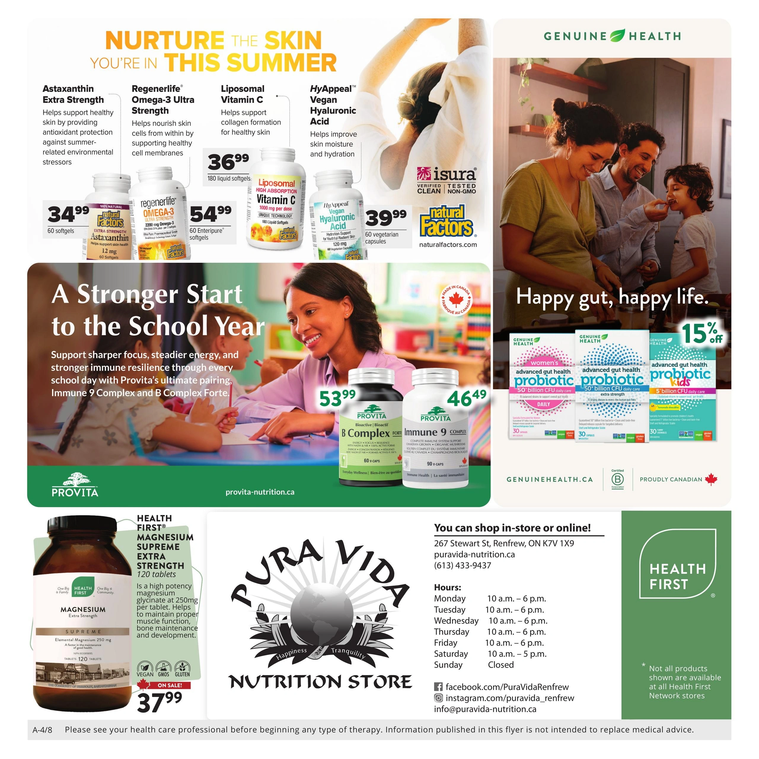 Pura Vida Nutrition Store flyer page 4