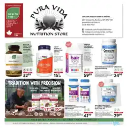 Pura Vida Nutrition Store Monthly Flyer