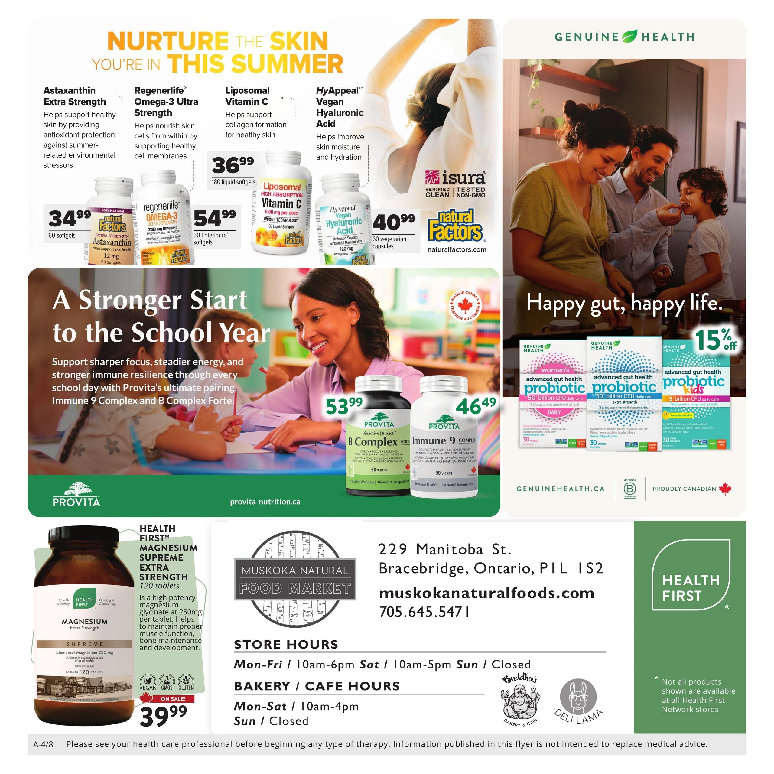Muskoka Natural Food Market flyer page 4