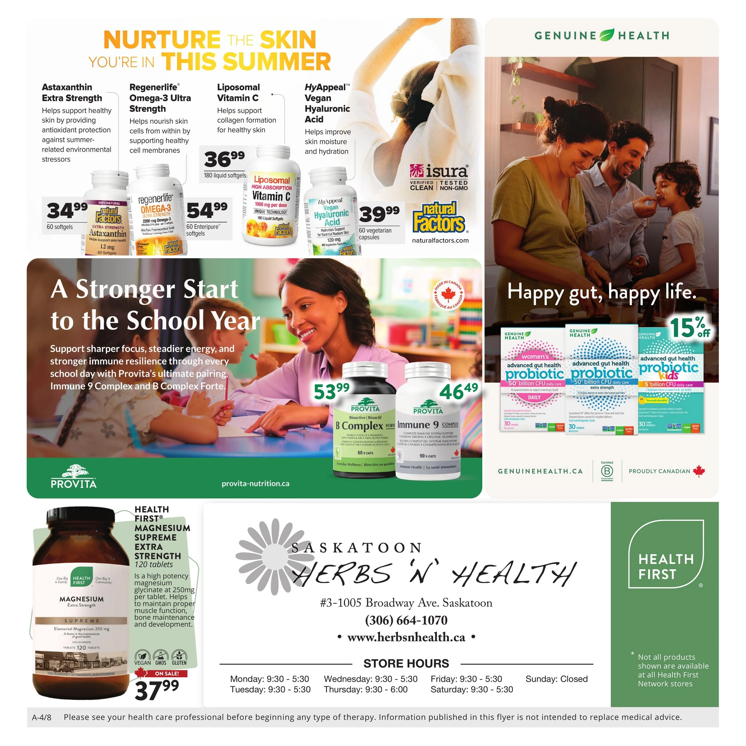Saskatoon Herbs 'n' Health flyer page 4