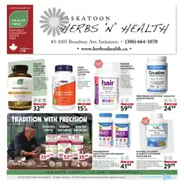 Saskatoon Herbs 'n' Health flyer