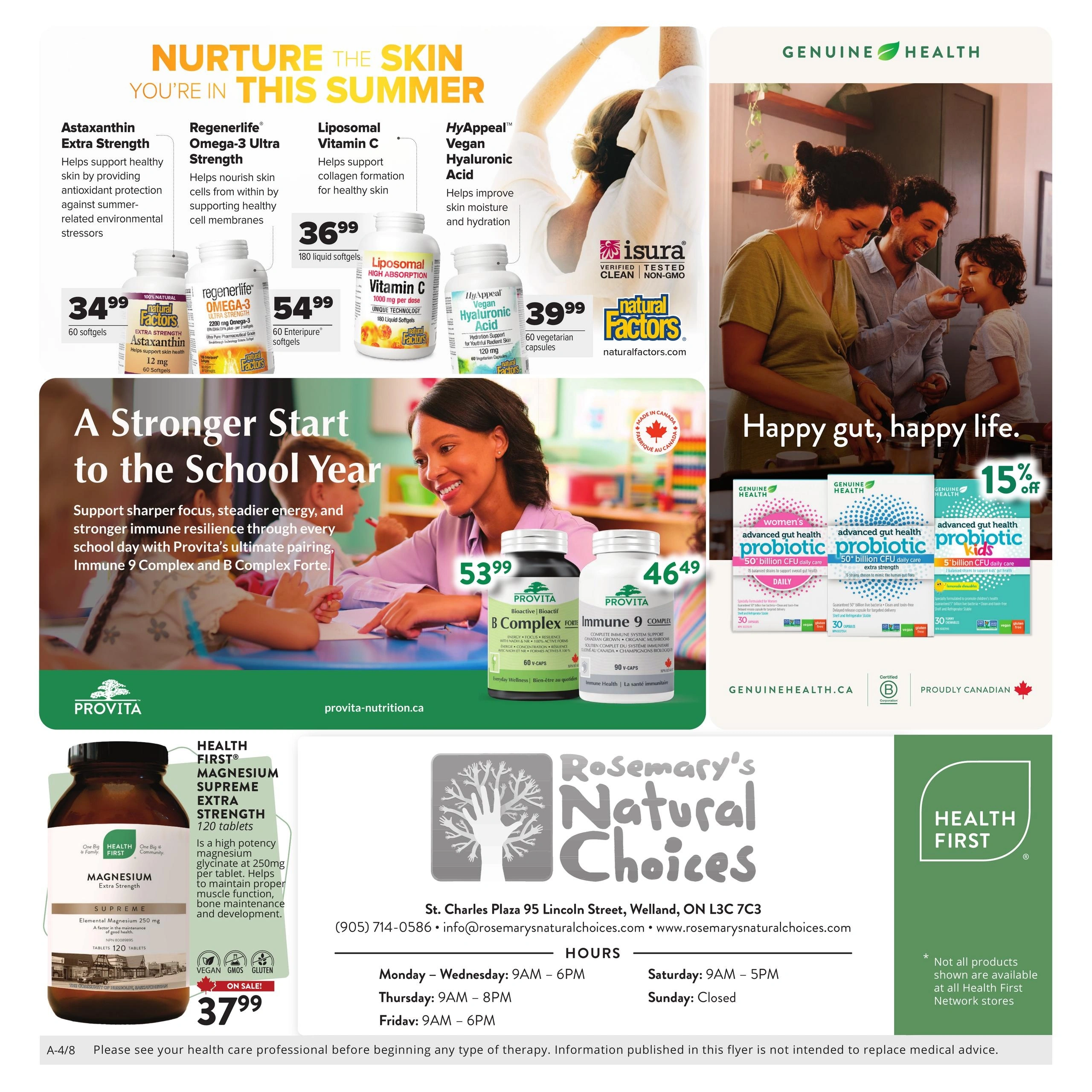 Rosemary's Natural Choices flyer page 4
