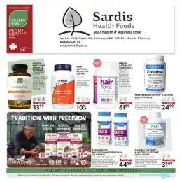 Sardis Health Foods flyer