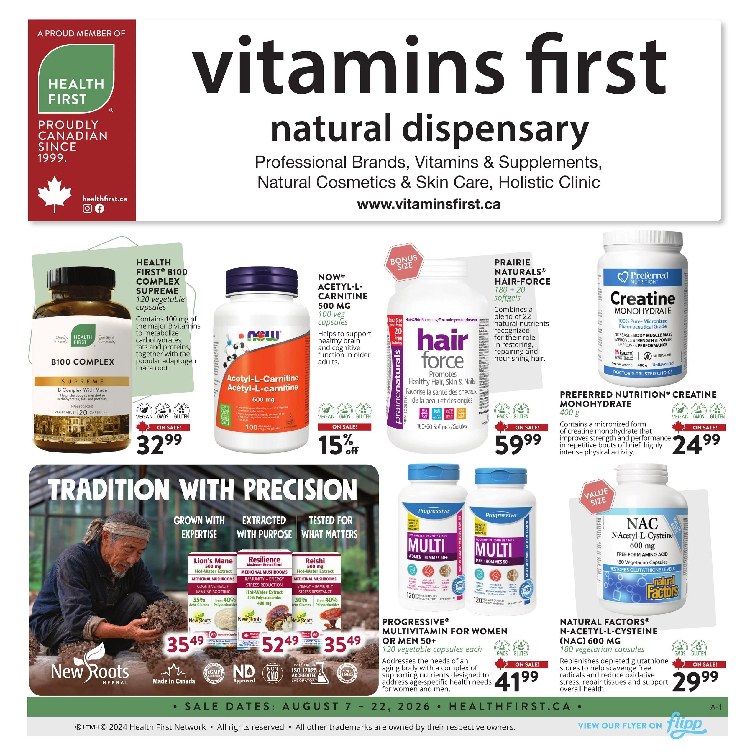 Vitamins First flyer page 1