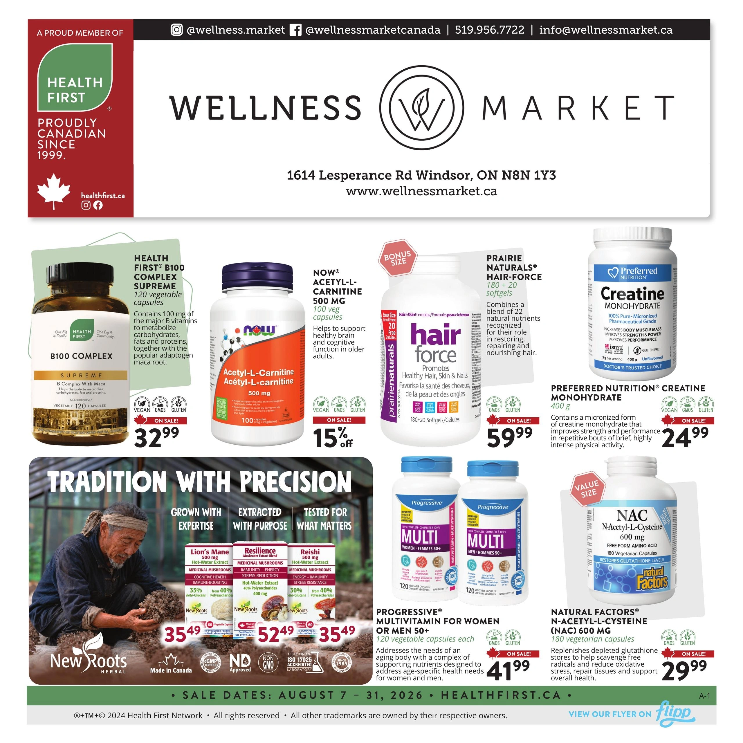 Wellness Market flyer page 1