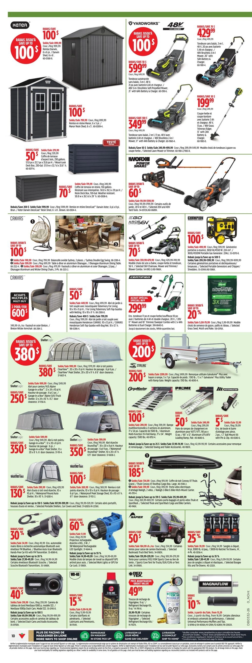 Canadian Tire flyer page 10
