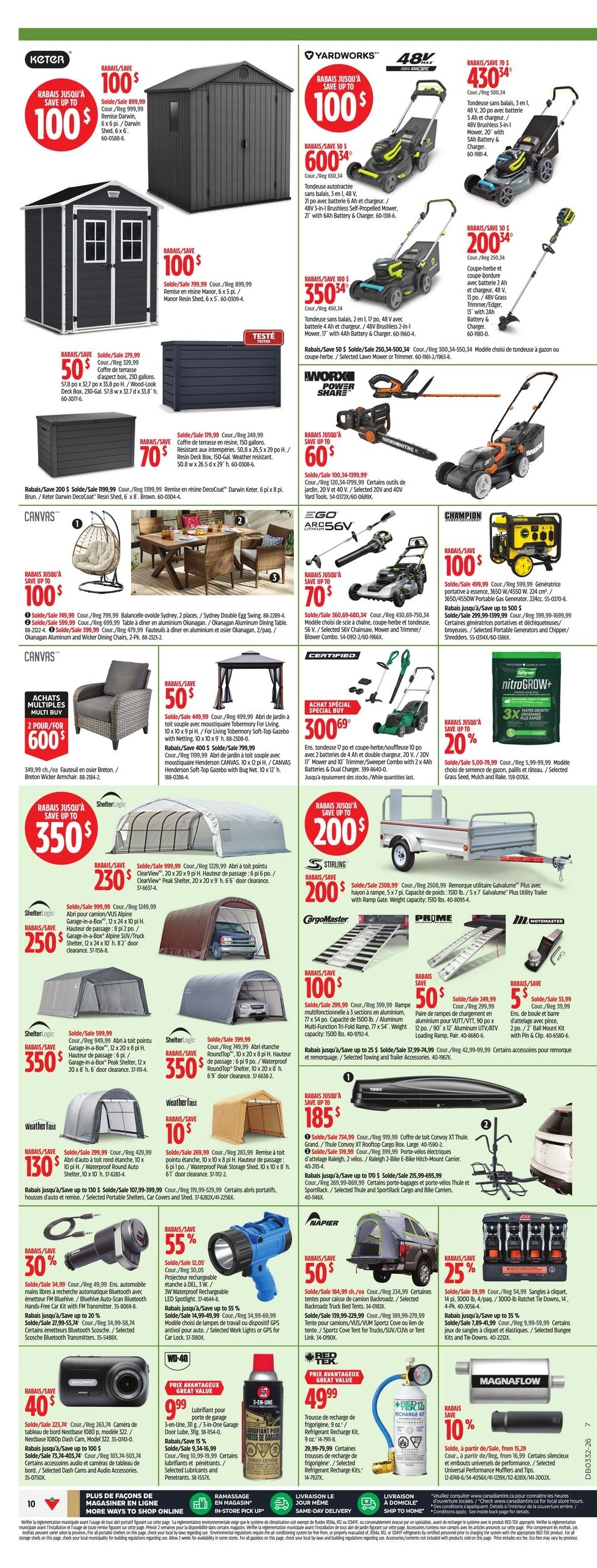 Canadian Tire flyer page 10