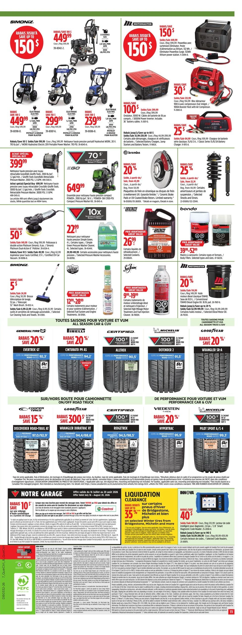 Canadian Tire flyer page 11