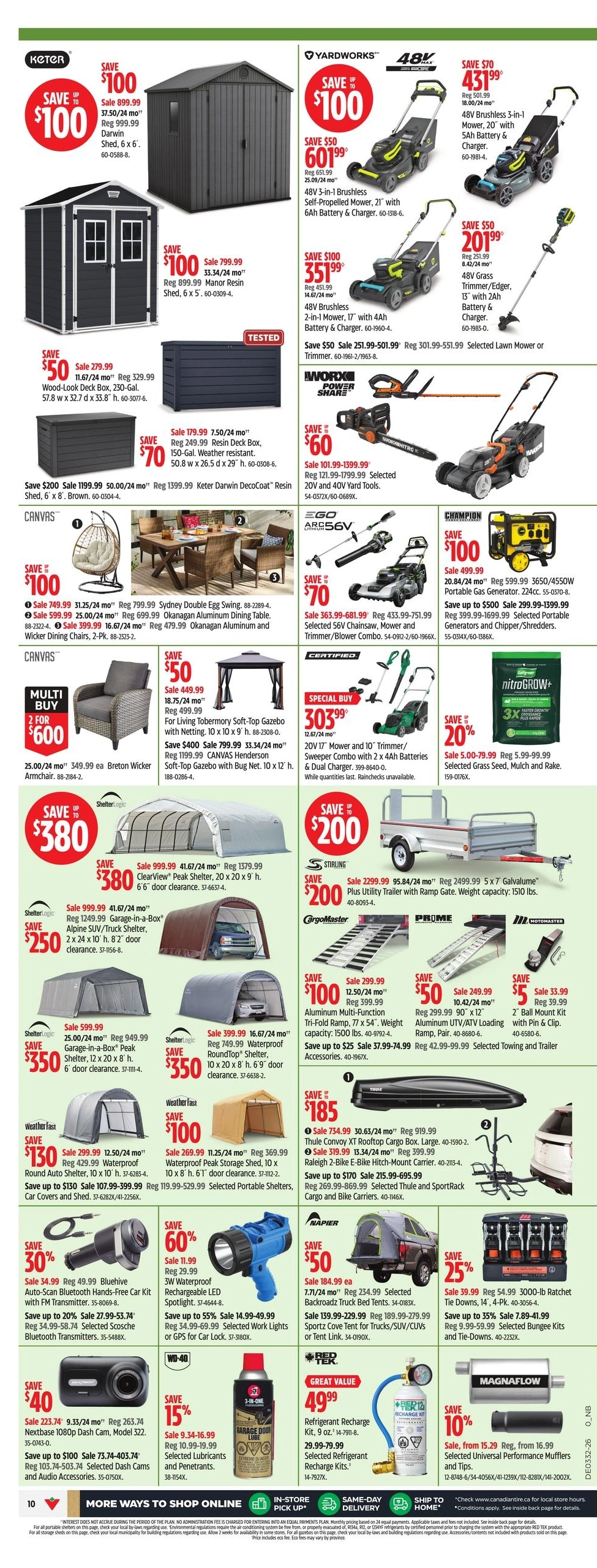 Canadian Tire flyer page 10