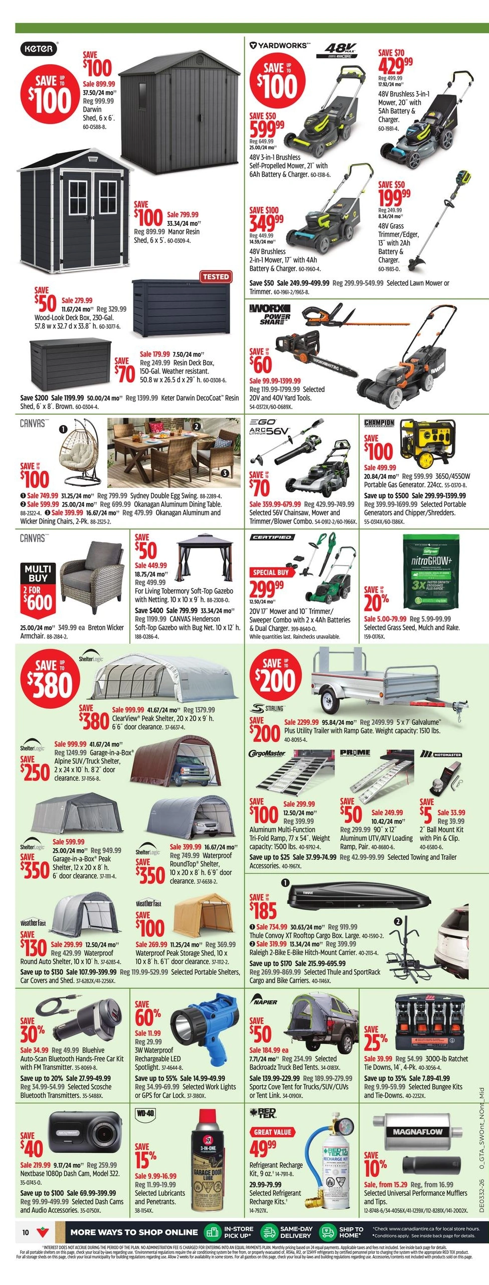 Canadian Tire flyer page 10