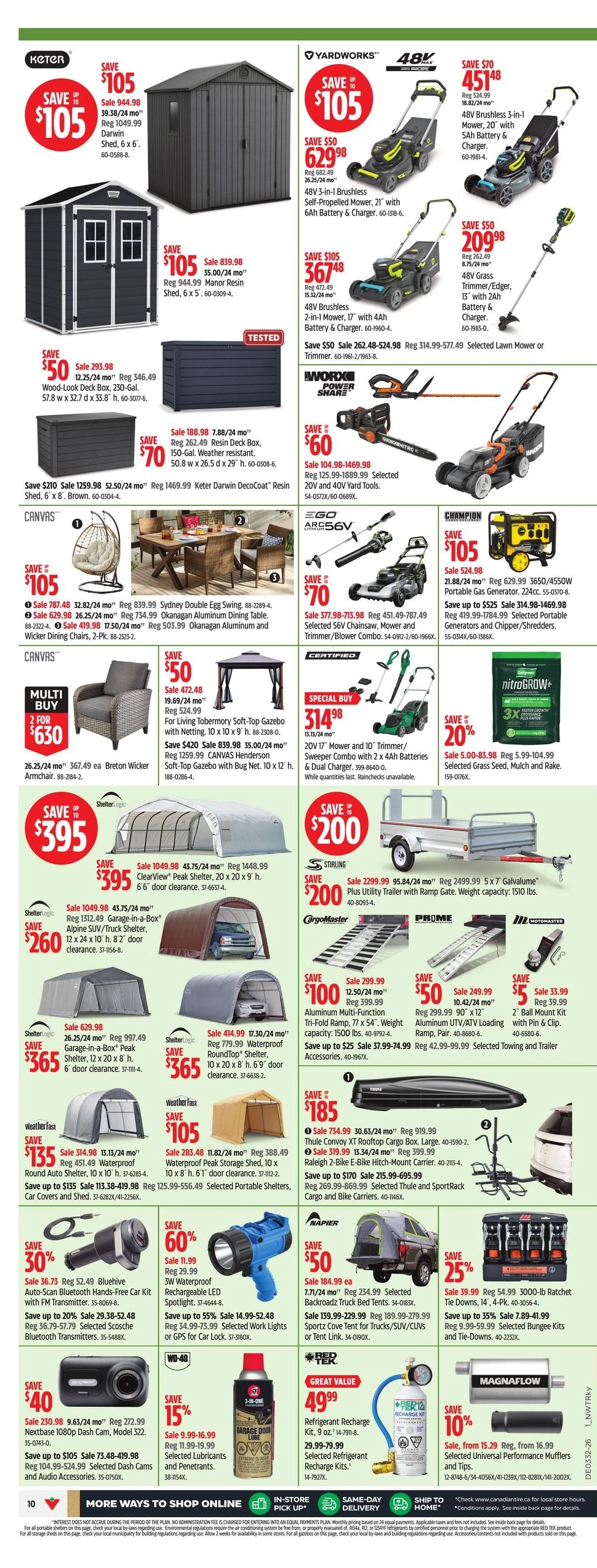 Canadian Tire flyer page 10