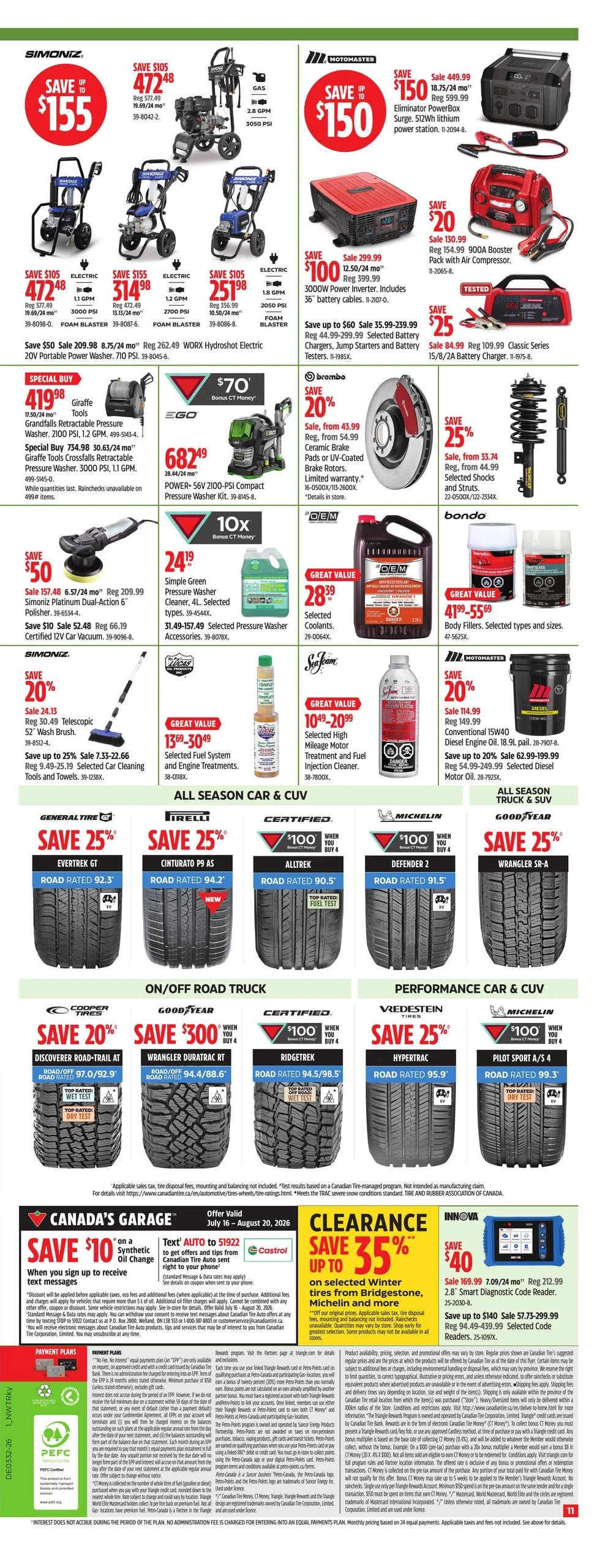 Canadian Tire flyer page 11