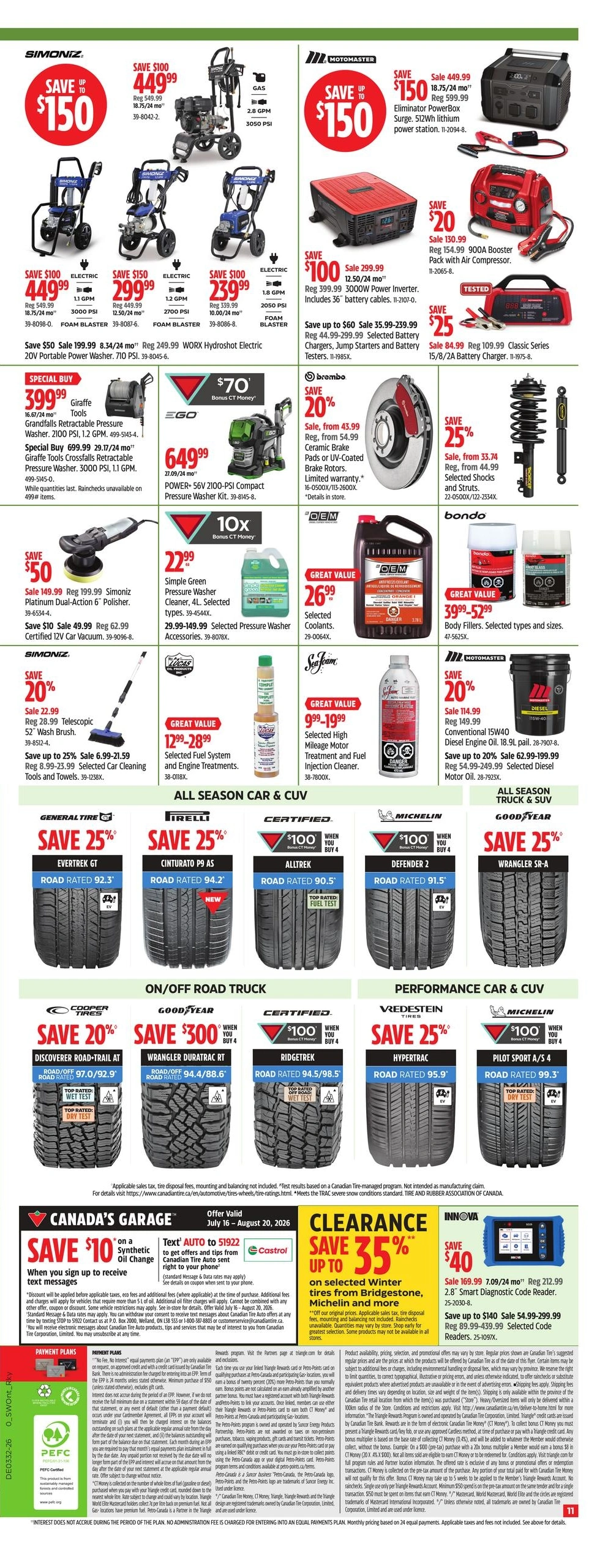 Canadian Tire flyer page 11