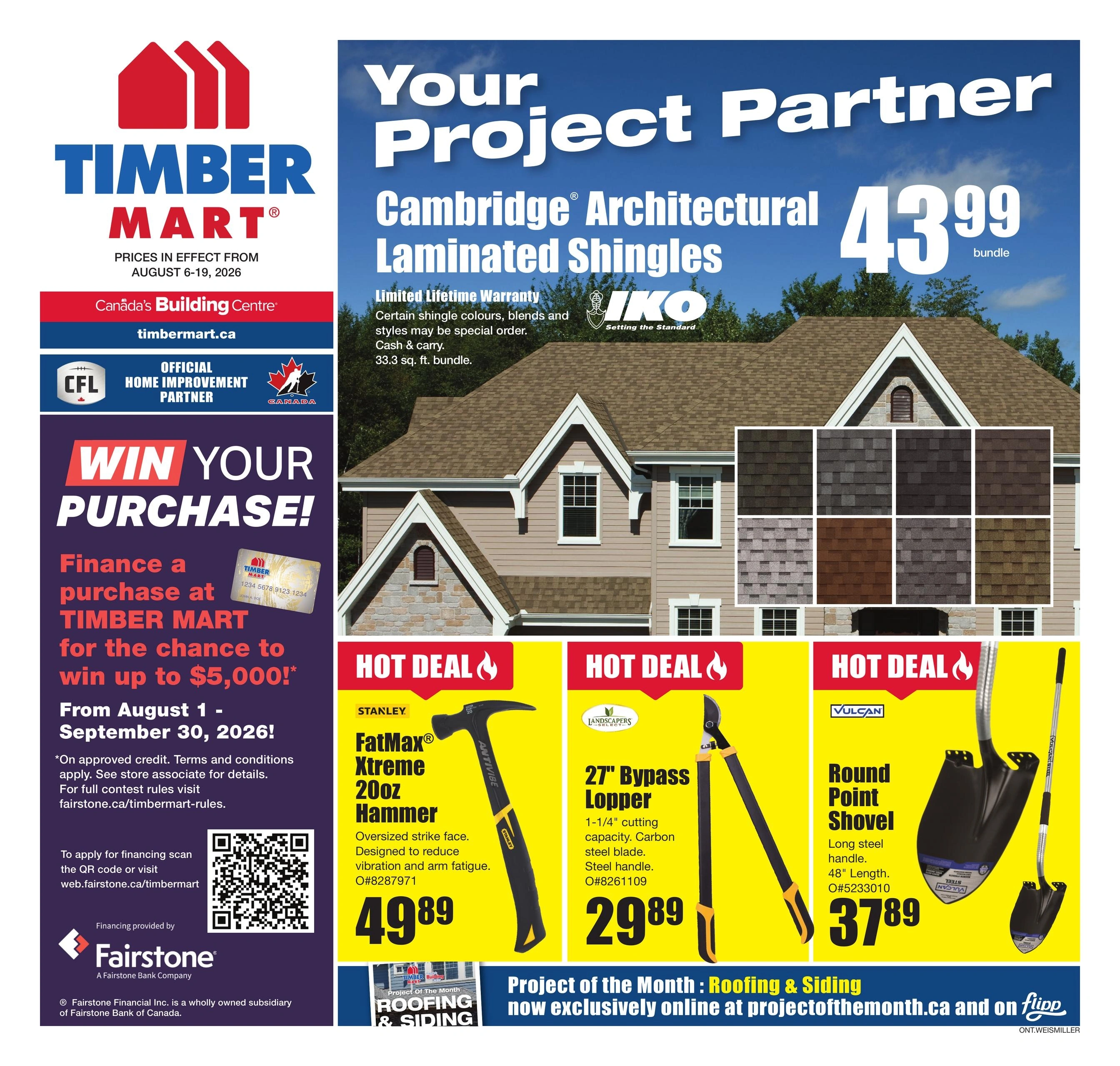 Timber Mart flyer page 1