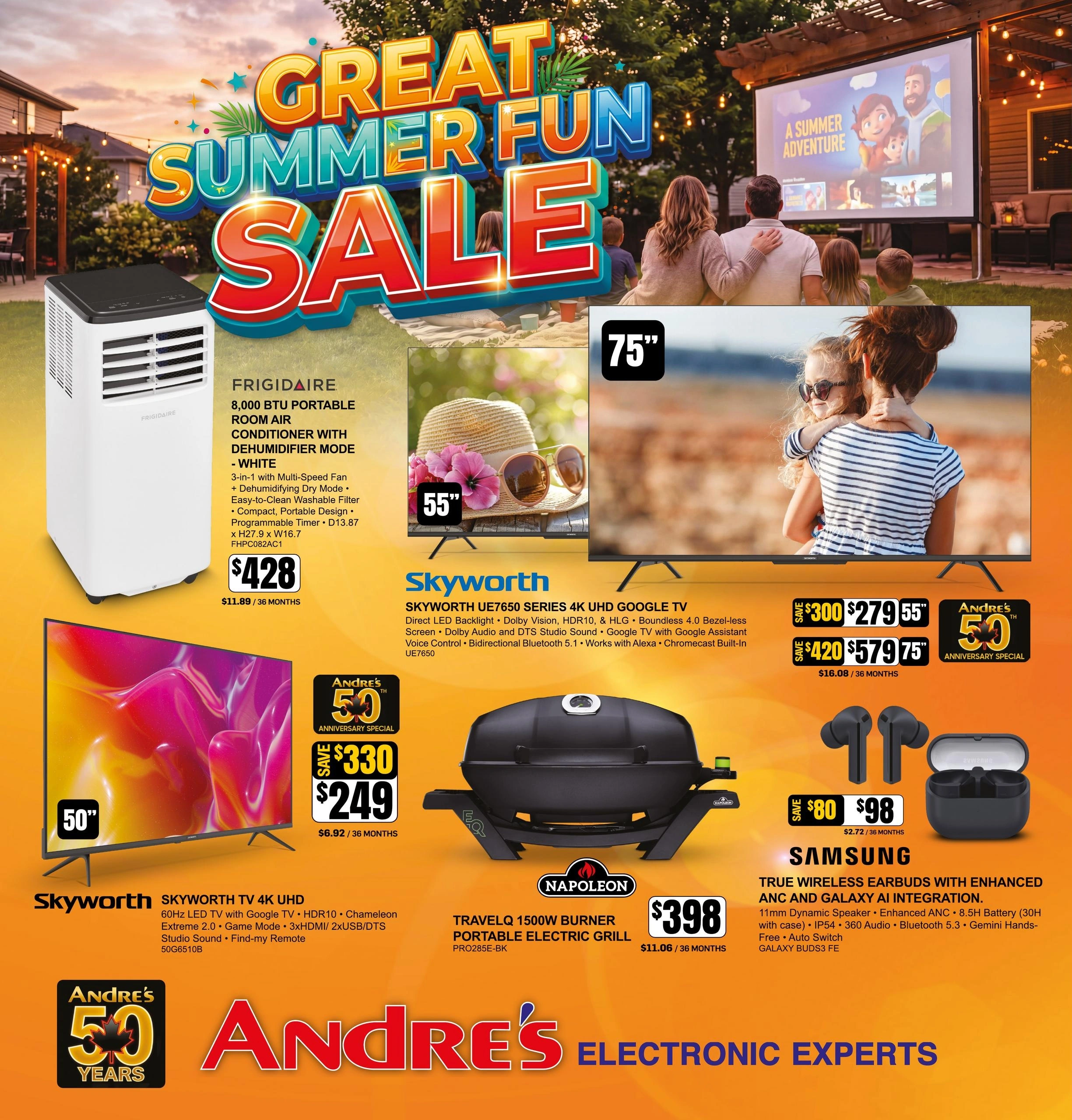 Andre's Electronics flyer page 1