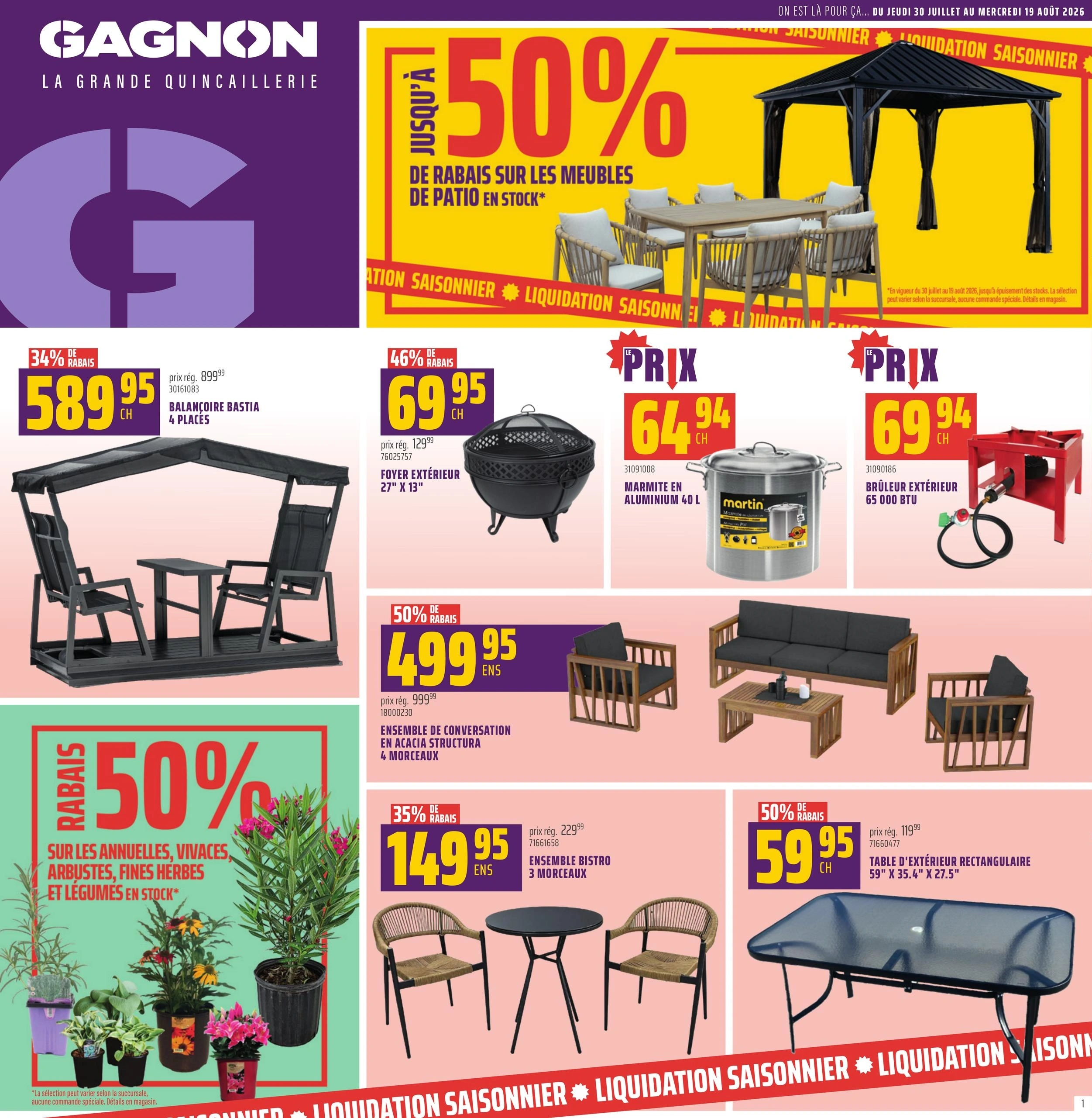 Gagnon - La Grande Quincaillerie flyer page 1